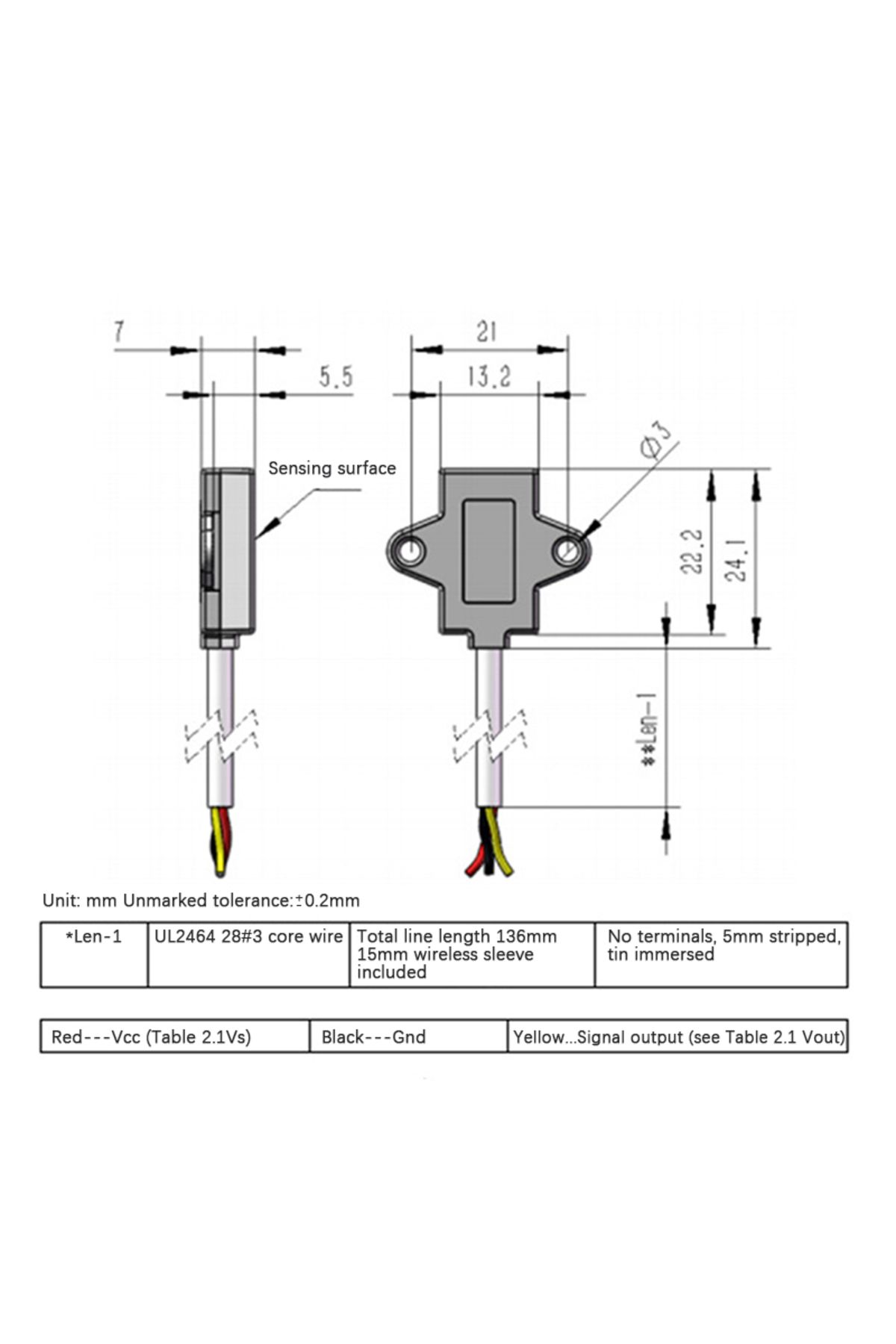 ZLinKJ-One Size 3.3v-5v Non Contact Water Level Sensor Capacitive Liquid Level Sensor Liquid Detection Swit 7