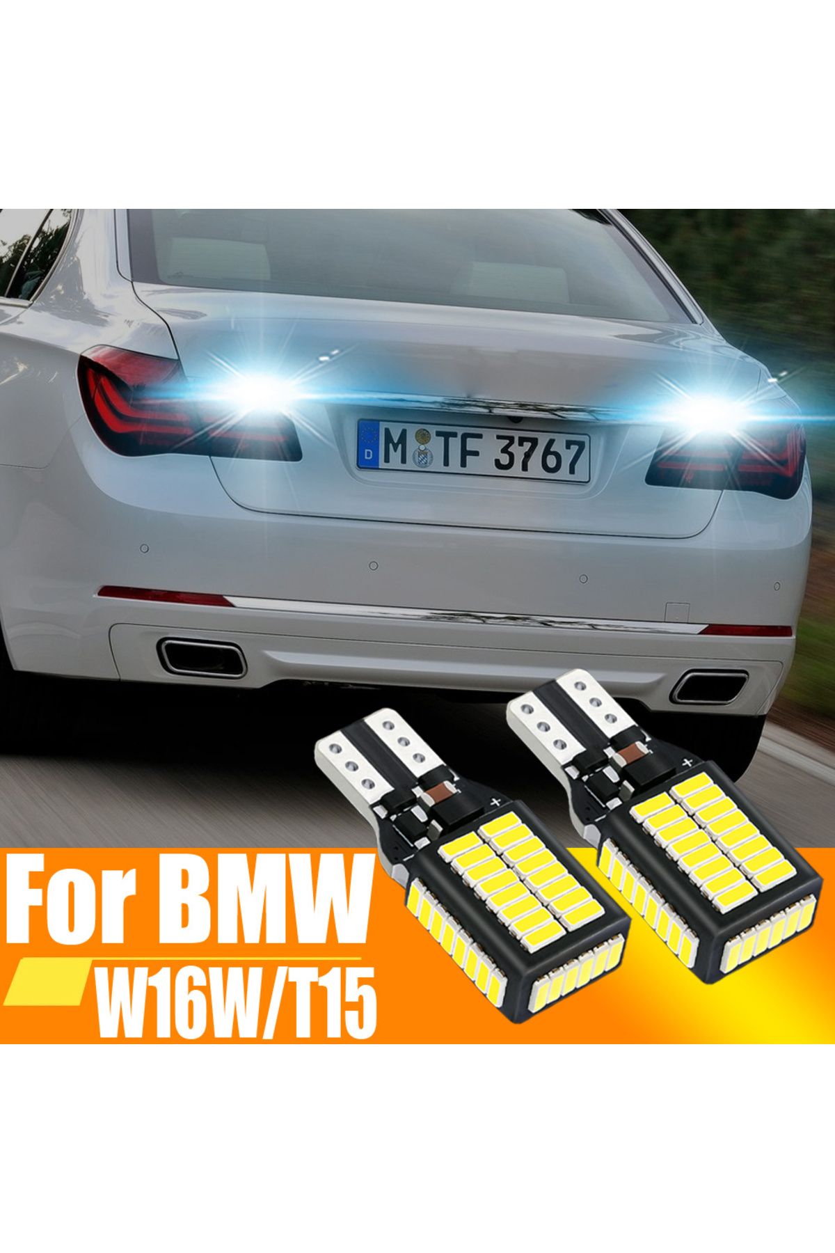 cityking-T15 White W16w T15 2pcs W16w T15 921 Led Canbus Reverse Light Blub Back Up Lamp For E65 E66 E67 F01 1