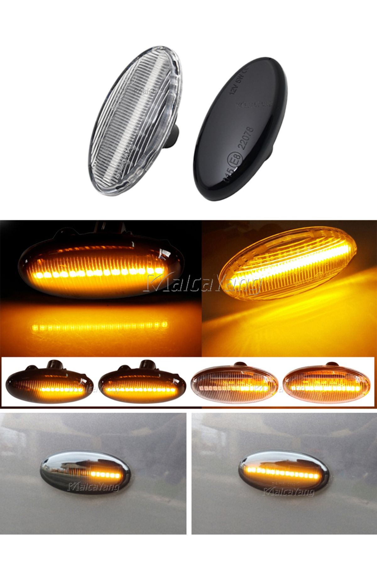 Choice-Modern Styling LED Side Indicator Repeater Turn Signal Blinker For Mazda 2 3 5 6 GG GY MPS BT-50 ... 8