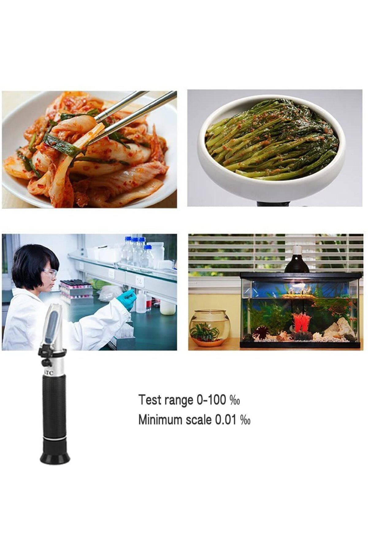 LPPCOLTD-2 In 1 Salinity Refractometer Aquarium Salt Tester With Atc Dual Scale 0-100‰ & 1.000-1.070 Speci... 6