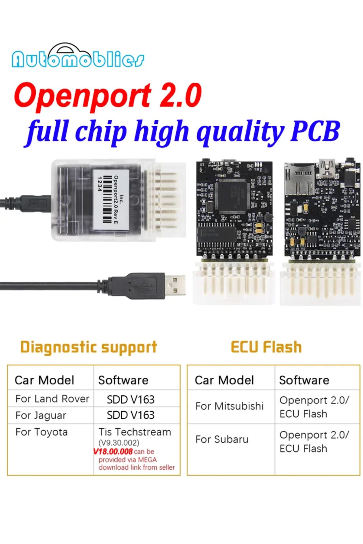 Choice-Open Port 2.0 Openport 2.0 Ecu Flash Chip Tunning Too For Mercedes J2534 Open Port 2 0 Obd2 Car Diag 7