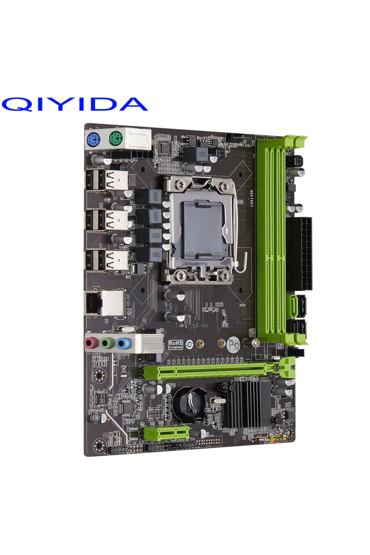 Choice-مجموعة اللوحة الأم Qiyida X79 E5 2420V2 2*8GB=16GB DDR3 مجموعة ذاكرة كومبو NVME SATA 3.0 M ATX Se... 3
