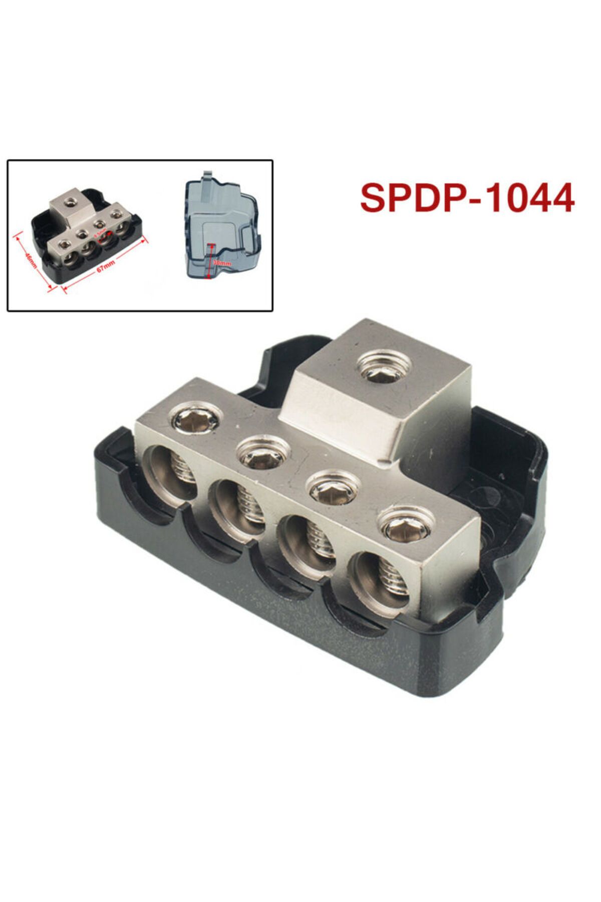 Choice-Auto Junction Box Car Audio Power Fuse Holder/ Distribution/ Block Junction Box 1/0 Gauge In To4 ... 7