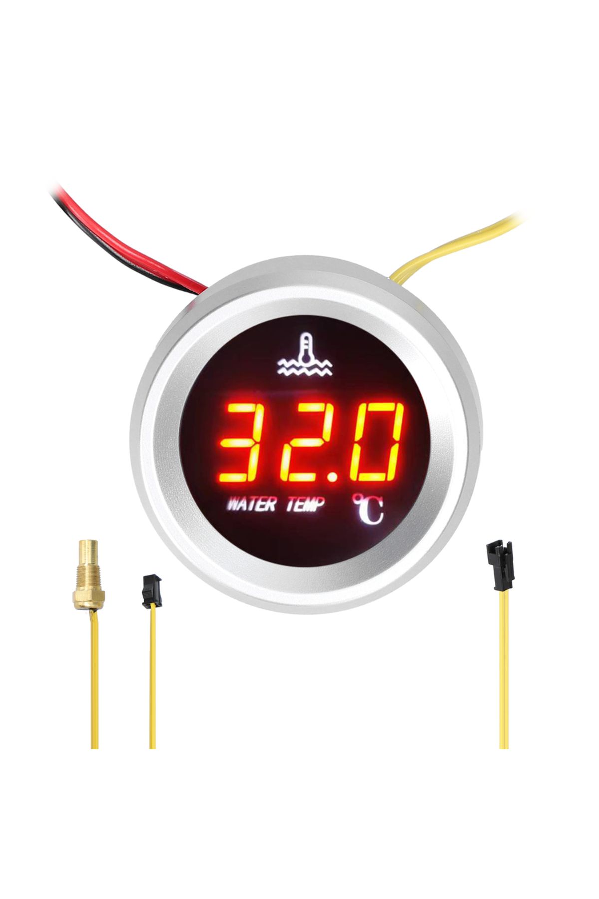 Choice-52mm Water Temperature Gauge Car Digital Meter LED Display 9-36V with Temperature Sensor Alarm Fu... 6