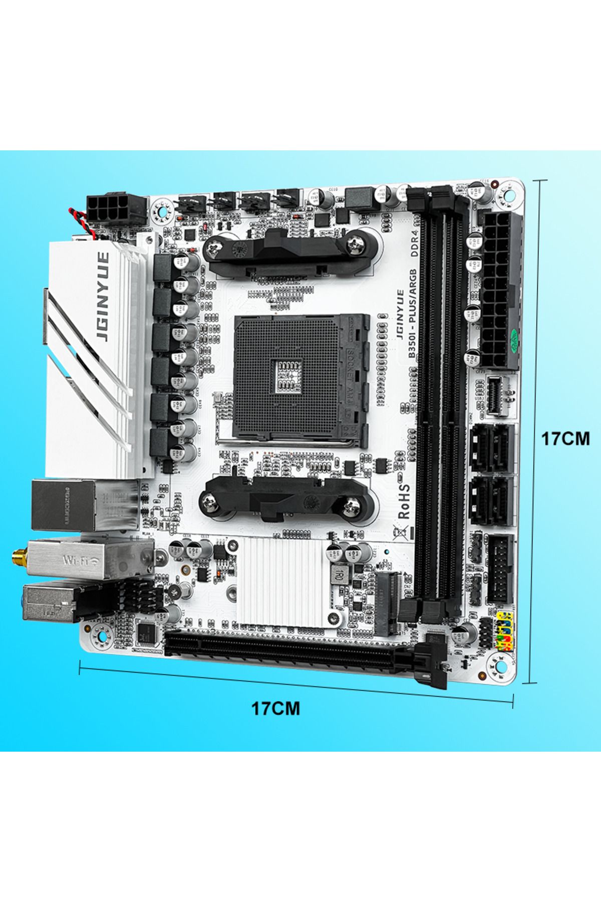 Choice-JGINYUE AMD AM4 ITX Motherboard supports Ryzen R3 R5 R7 R9 1/2/3/4/5 series CPU DDR4 RAM Desktop ... 2