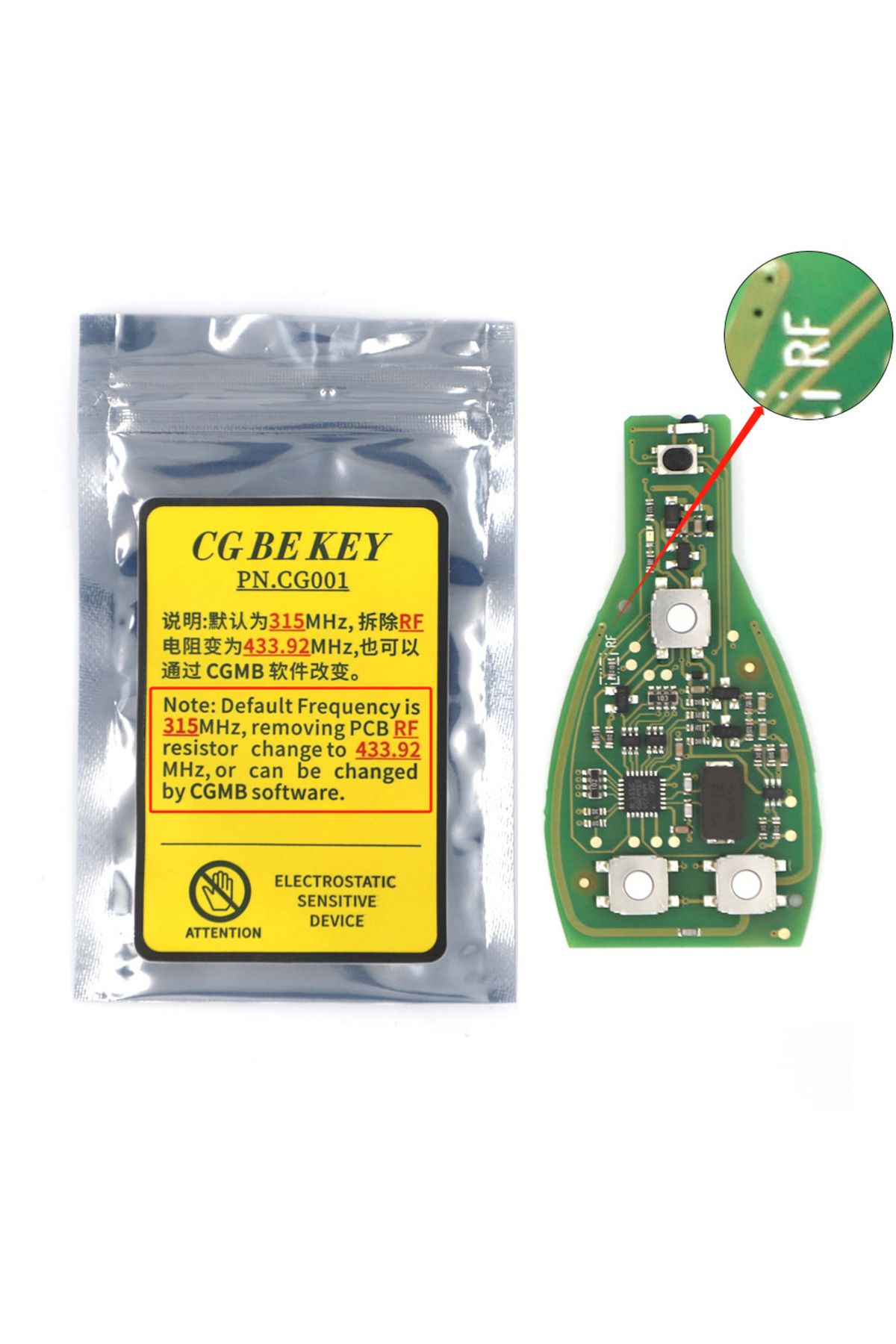 Choice-1pcs Original Cgdi Mb Cg Be Key 315mhz/433mhz For Mercedes Benz Work With Cgdi Mb Programmer Support 2