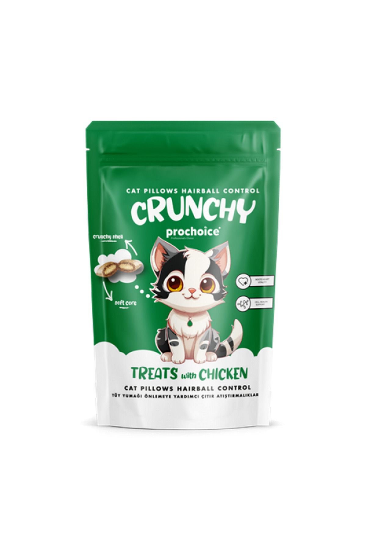 ProChoice 60gr X 12 ADET Crunchy Hairball Control, Kediler için Tüy Yumağı Önlemeye Yard 673143