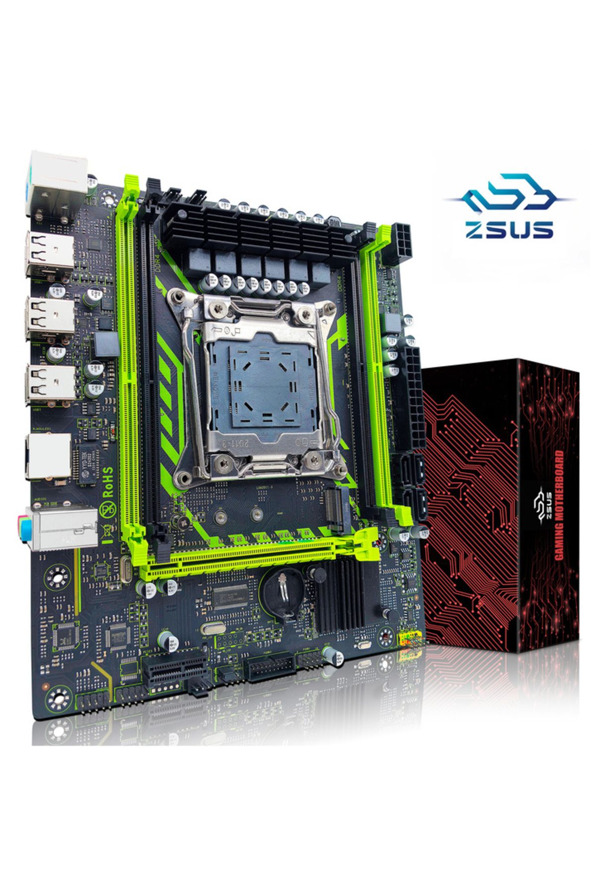 ZSUS-Motherboard Cpu X99-8d4 Motherboard Set Kit With Intel Lga2011-3 Xeon E5 2650 V4 Cpu Ddr4 16gb 7