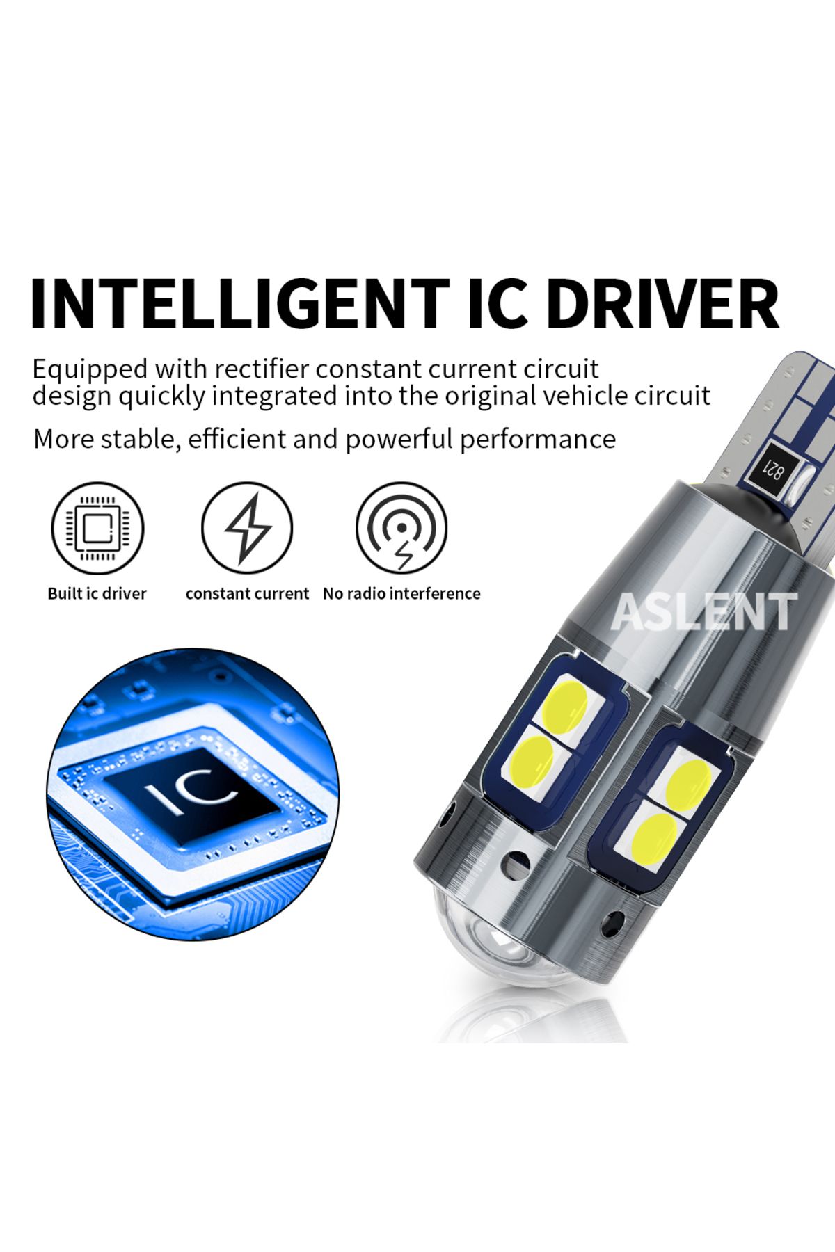 Choice-4 قطع بيضاء W5w T10 LED Canbus لمبات إضاءة بيضاء زرقاء جليدية لمصباح قبة السيارة الداخلي ومصباح صندوق السيارة ومصباح الحديقة 5