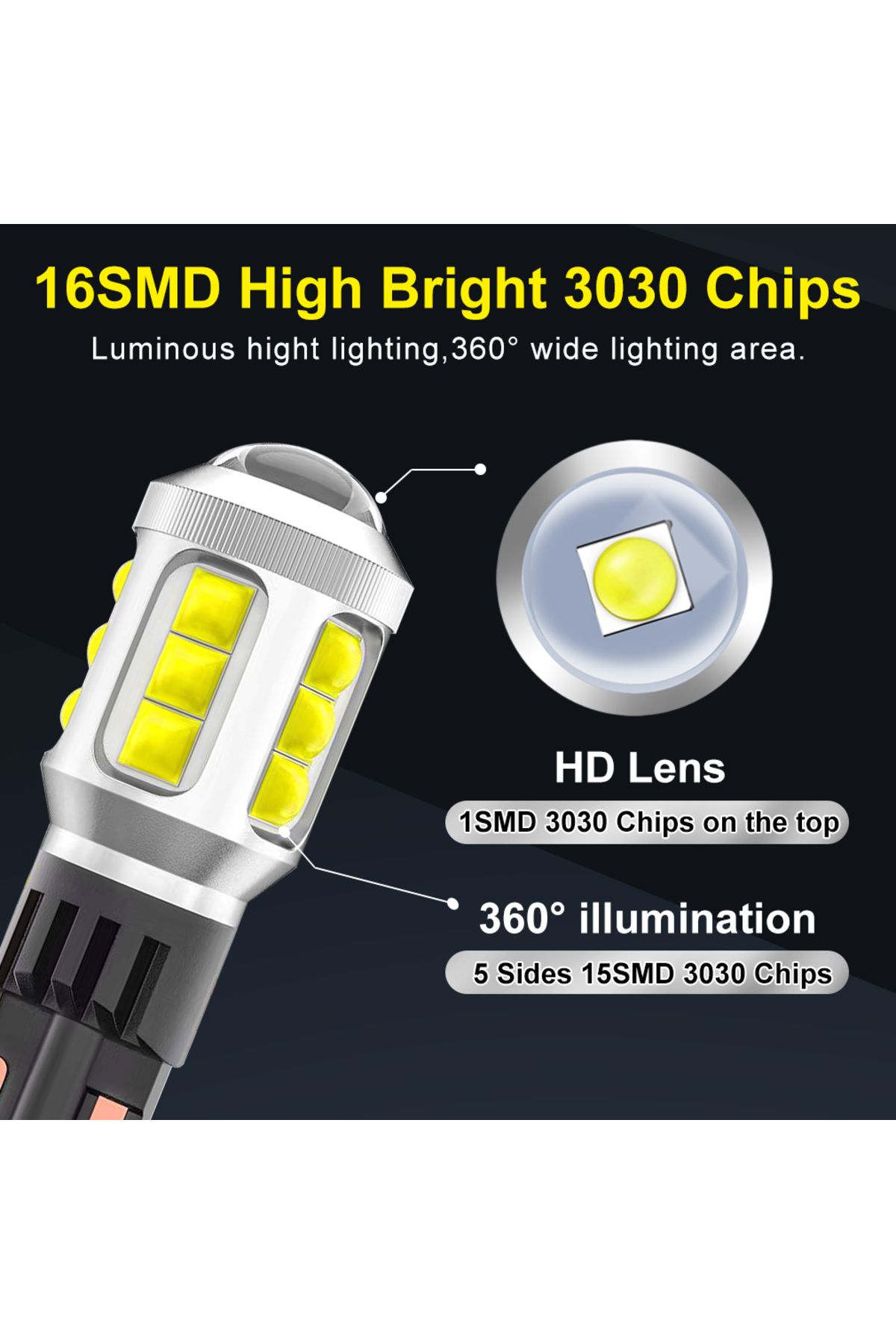 Choice-مصباح LED T15 بقوة 4000 لومن W16w LED Canbus بدون خطأ 3030 رقائق 912 921 لمبة إضاءة احتياطية للسيارة... 2