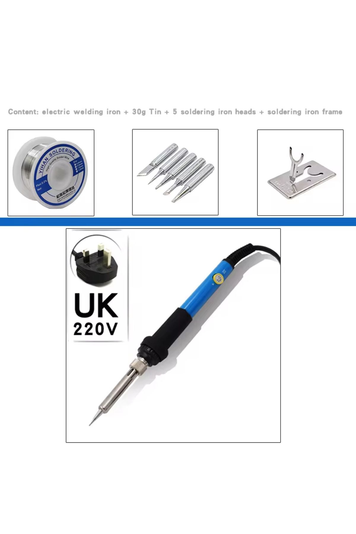 Choice-Set A-uk Plug 60w Electric Soldering Iron Eu/us/uk Plug Temperature Adjustment Soldering Iron Househ 1