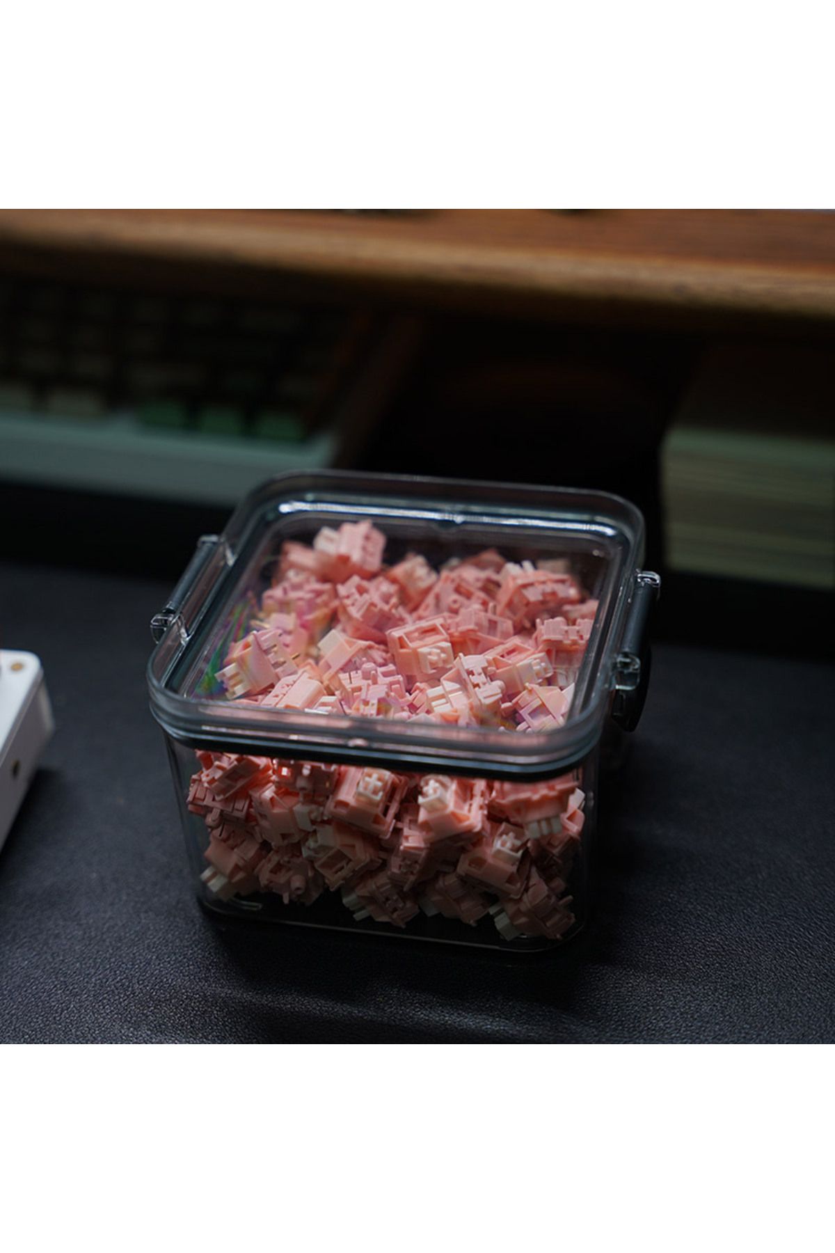 EOENKK-3 Boxes Keebox Keyboard Switches Container Storage Box 3 Pcs Pc Polycarbonate Switches Box For Mecha 4