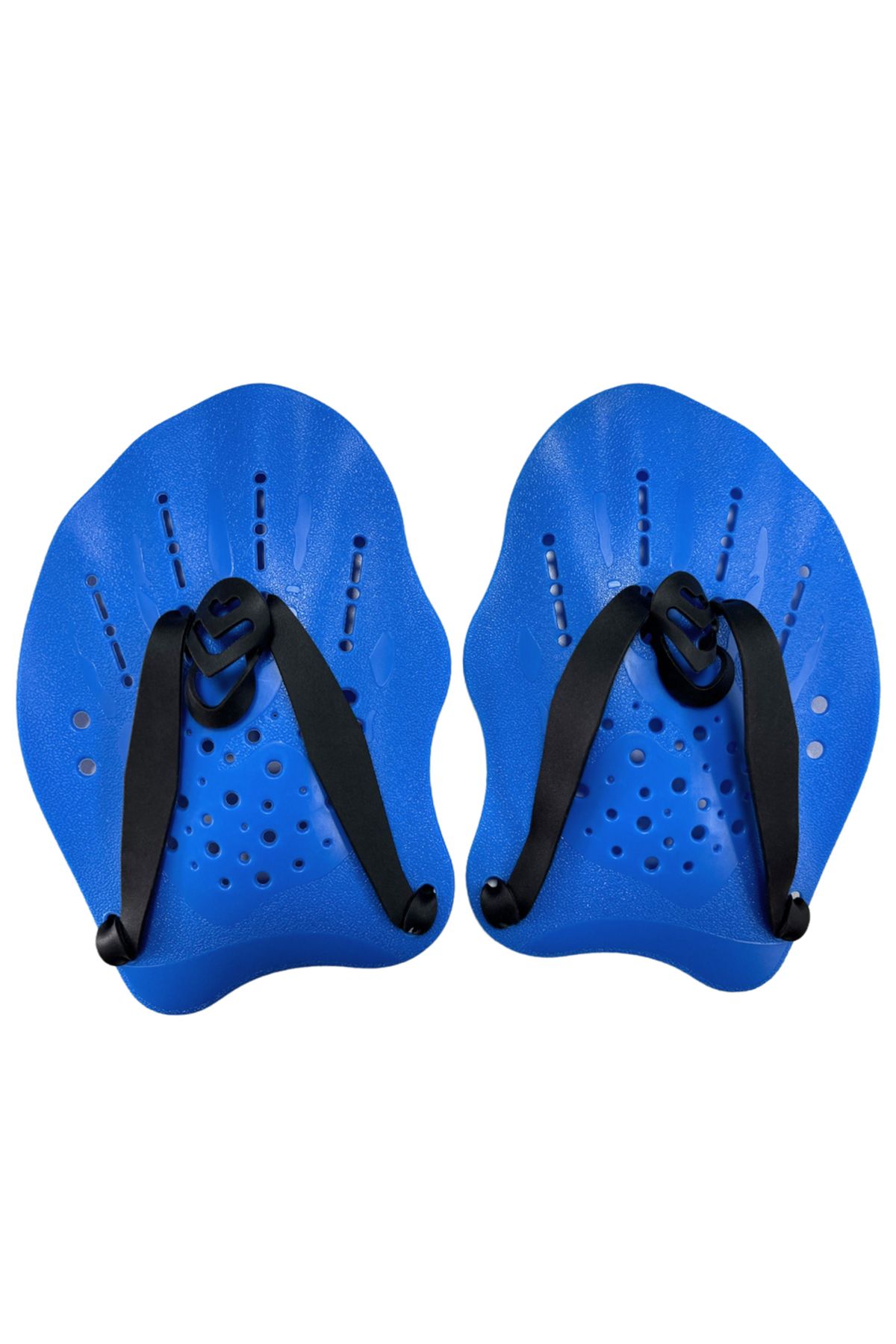 Choice-Blue 1 Pair Swimming Training Hands Flippers, With Adjustable Silicone Straps 1