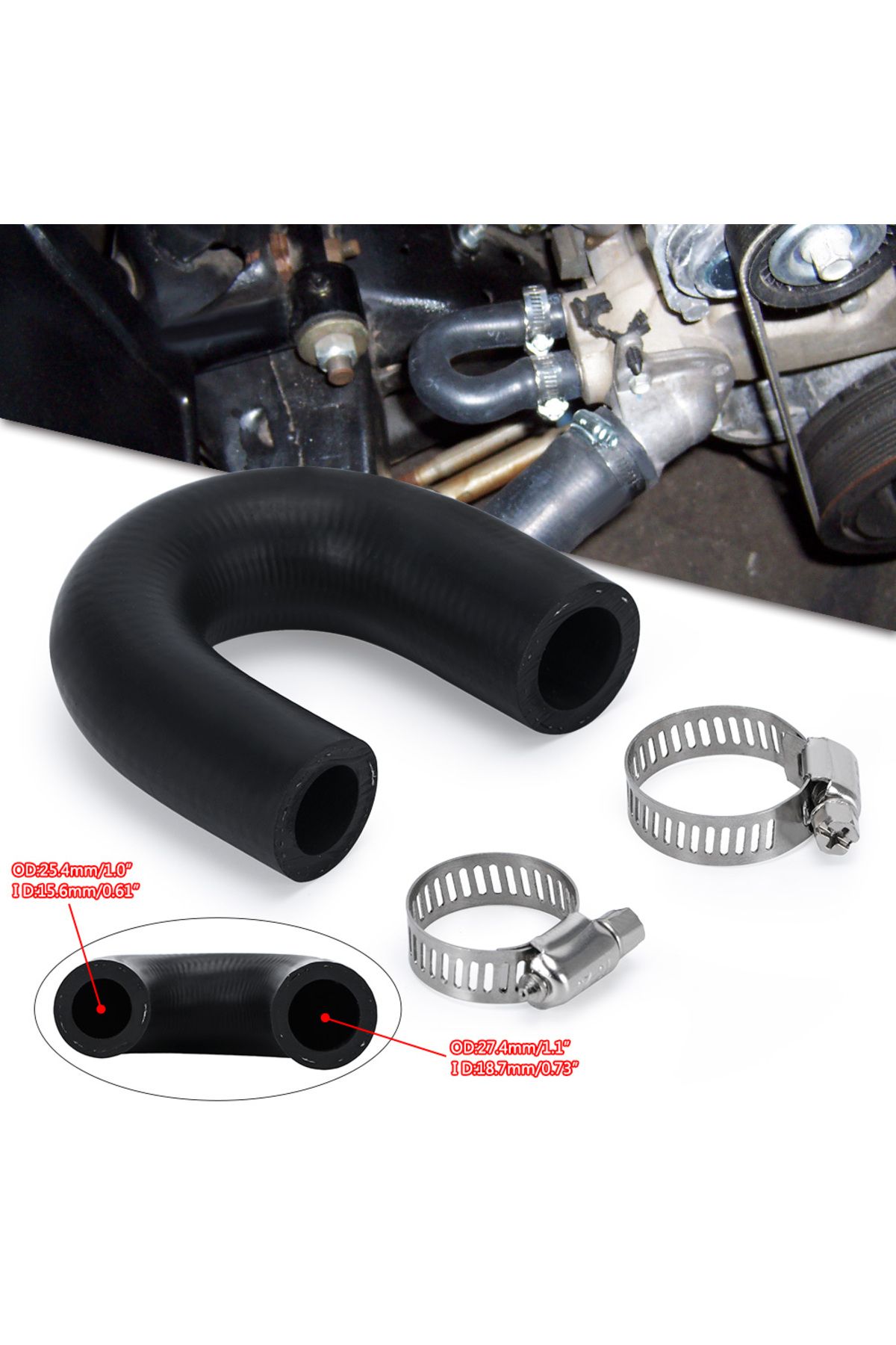 PQY-Heater Core Bypass Hose Coolant Crossover For 98-up GM Chevy Pontiac GEN 3 4 5 LSX LS1 LS2 LS3 LS... 6