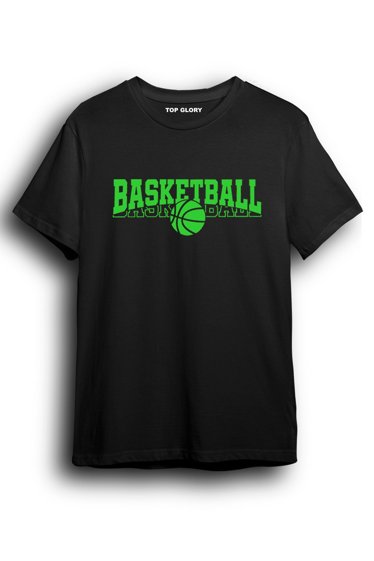 TOP GLORY Basketbol Baskılı Özel Tasarım Yeşil Baskılı Tişört Basketball T-Shirt BASKLL2008