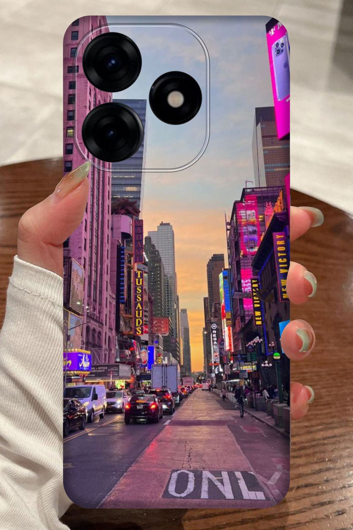 realme C61 Uyumlu New York Desenli Kamera Korumalı HD Baskılı Silikon Kılıf