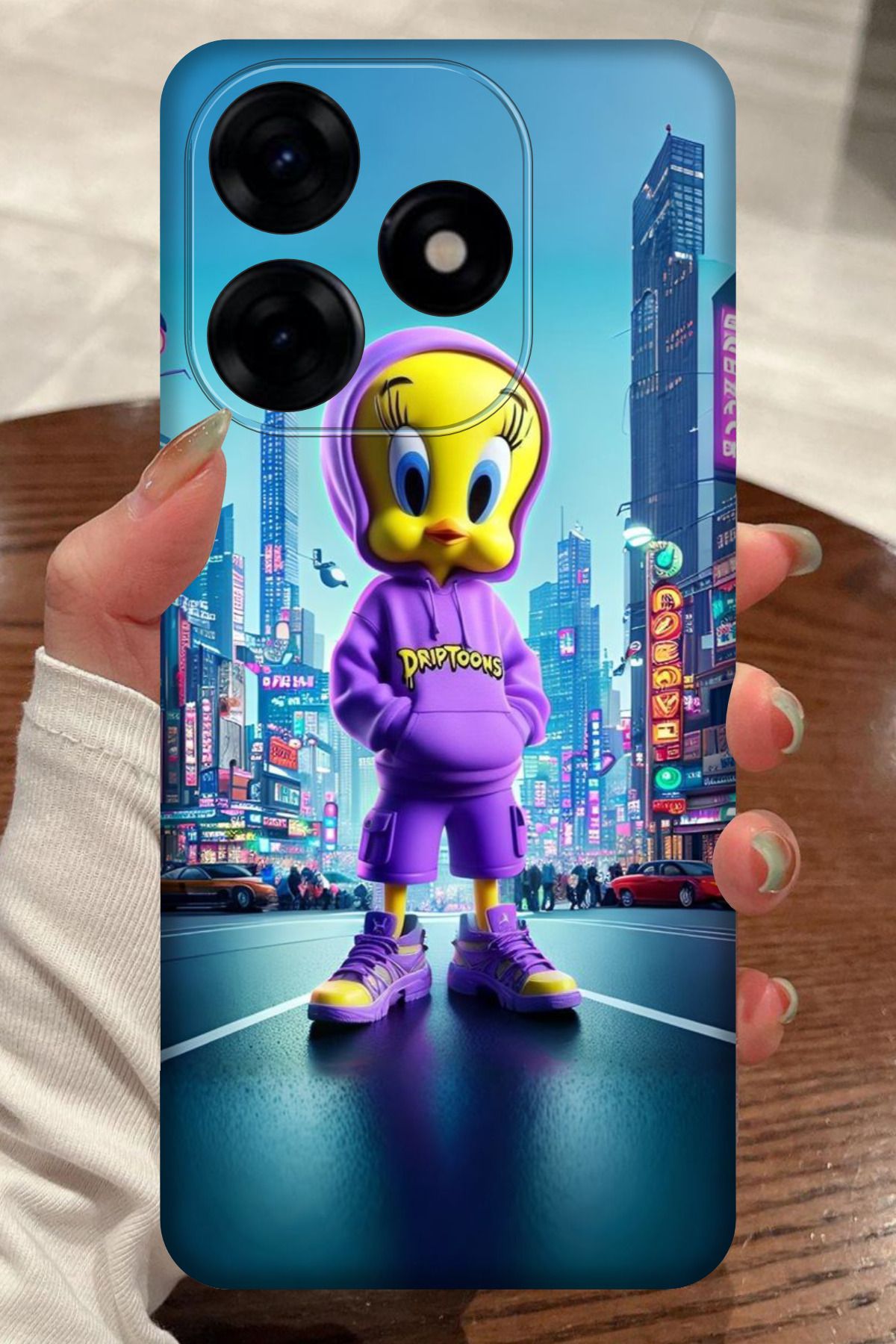 realme C63 Uyumlu Tweety Desenli Kamera Korumalı HD Baskılı Silikon Kılıf