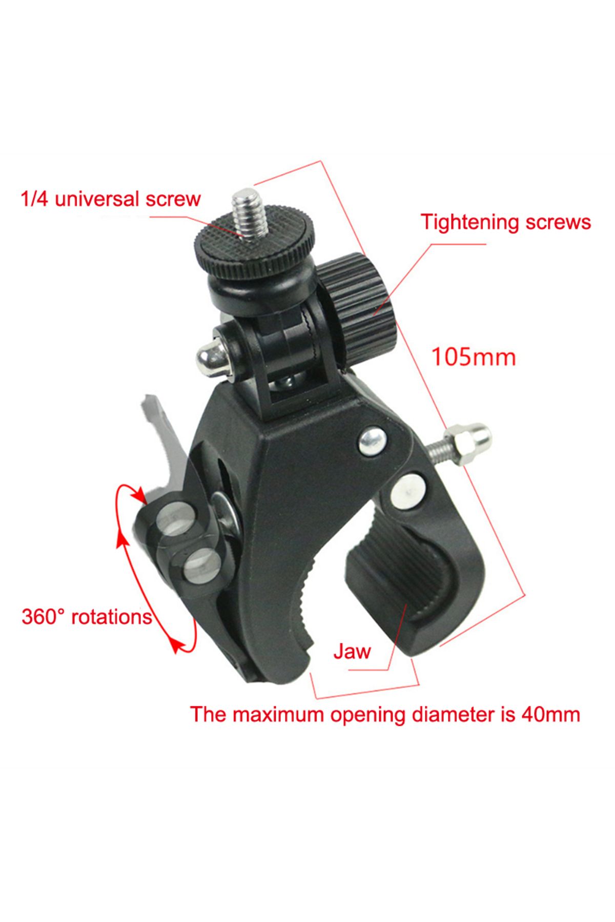 Choice-Camera Tripod Mount+Adapter Handlebar Clamp Roll Bar for Hero 1 2 3 3+ New 5