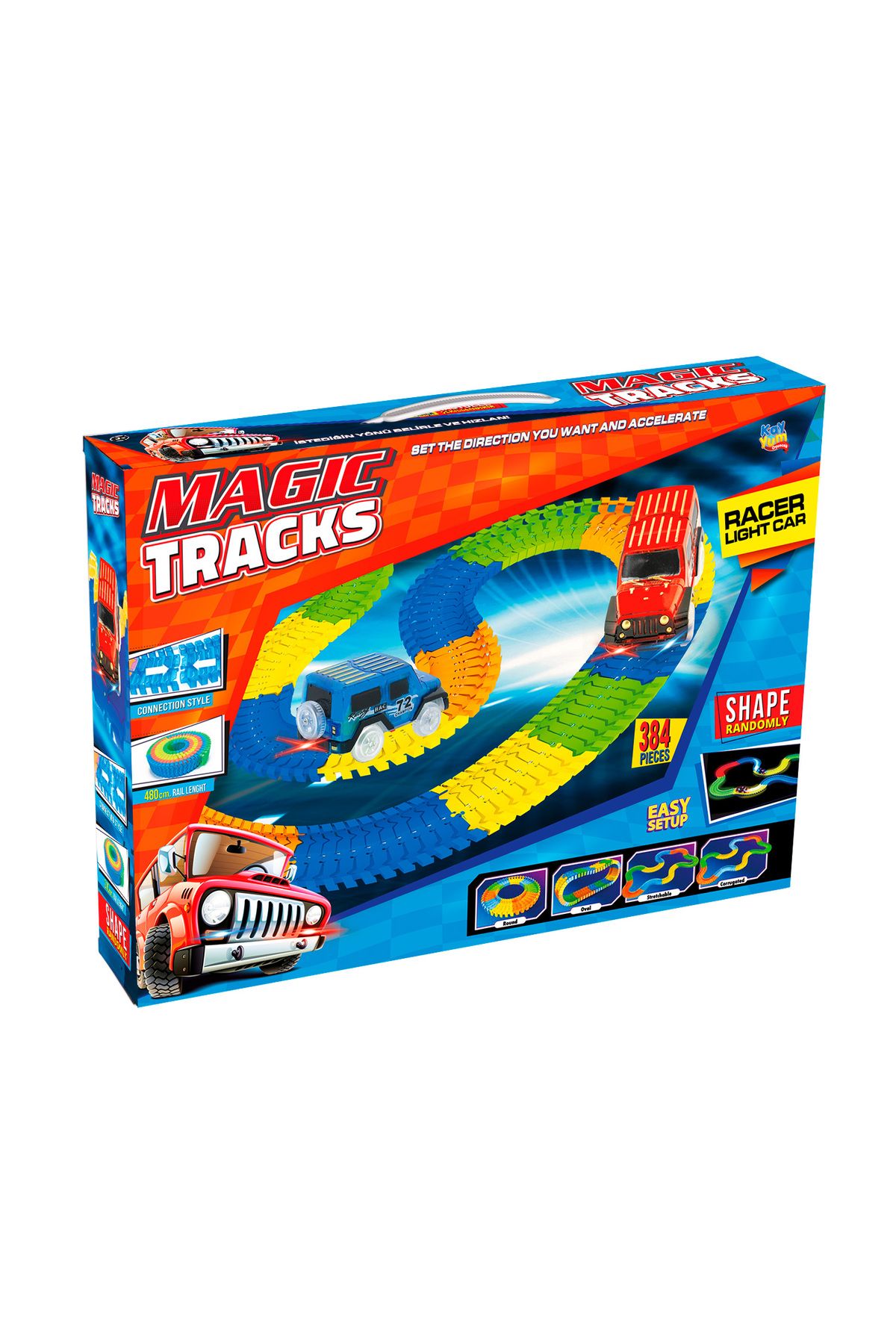 Bıcır Store Magic Tracks Hareketli Raylar 384 Parça 2 Araba