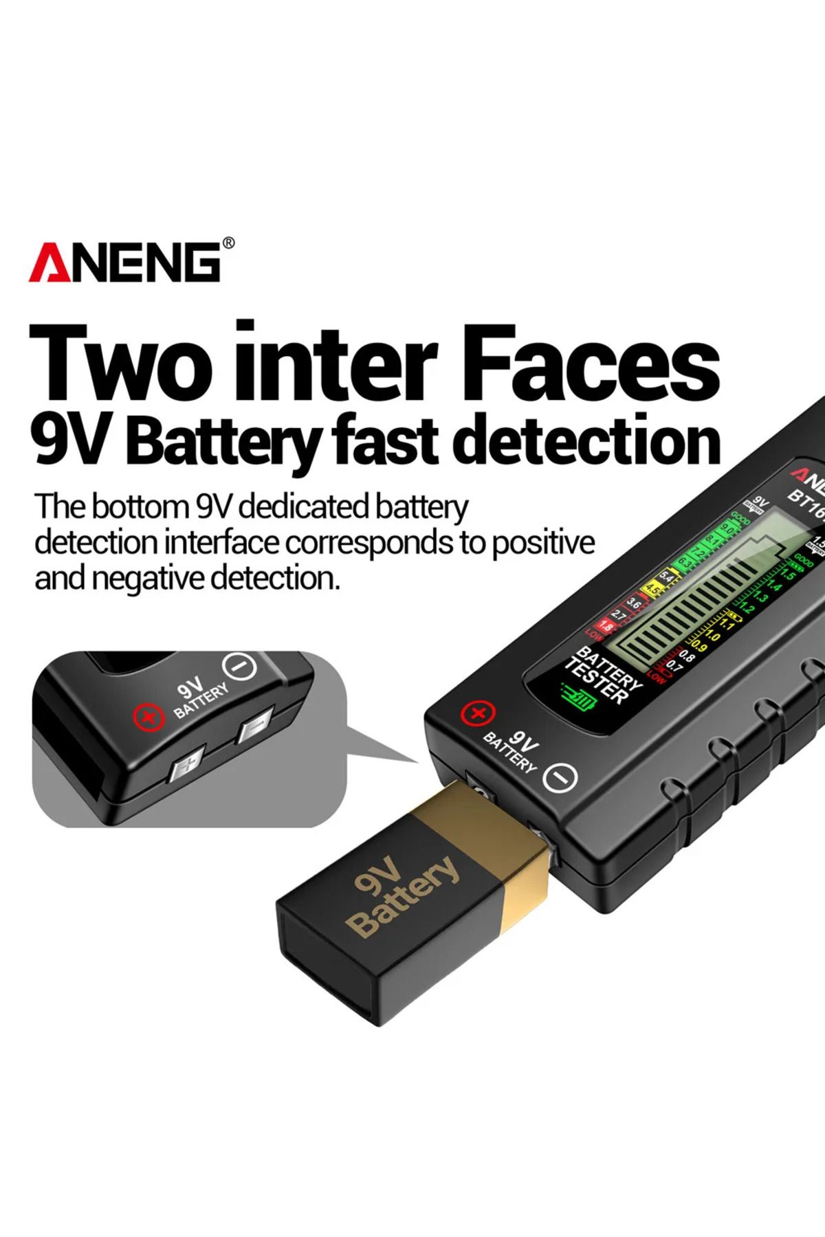 ANENG-Bt167 Battery Level Detector Multifunctional Quickly Measure Battery Level Abs Plastic Prec... 3