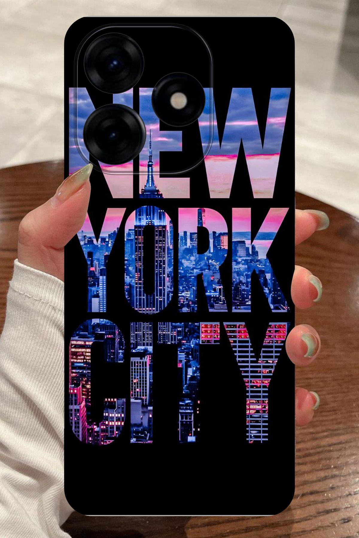 realme C63 Uyumlu New York Desenli Kamera Korumalı HD Baskılı Silikon Kılıf