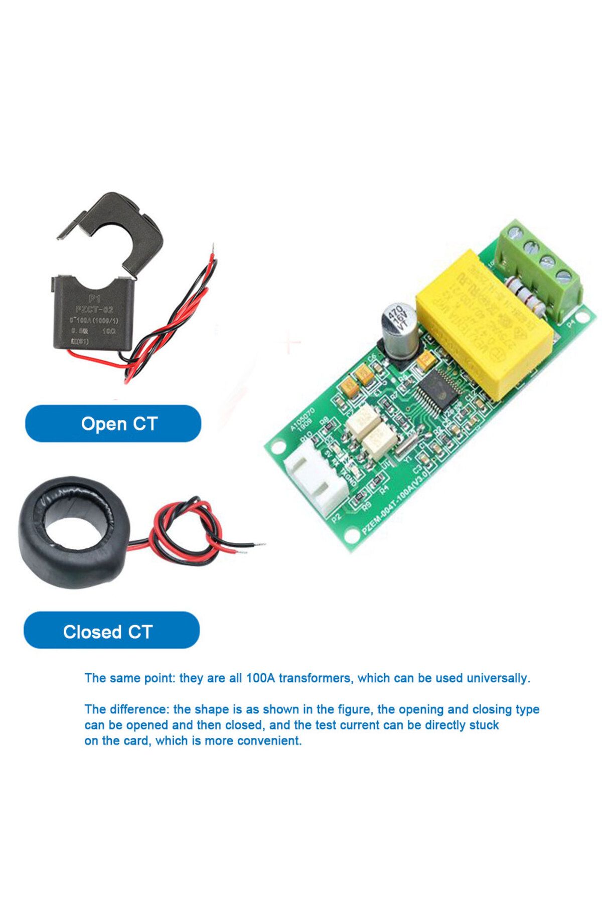 Choice-AC Digital Multifunction Meter Watt Power Volt Amp TTL Current Test Module PZEM-004T With Coil 0-... 8
