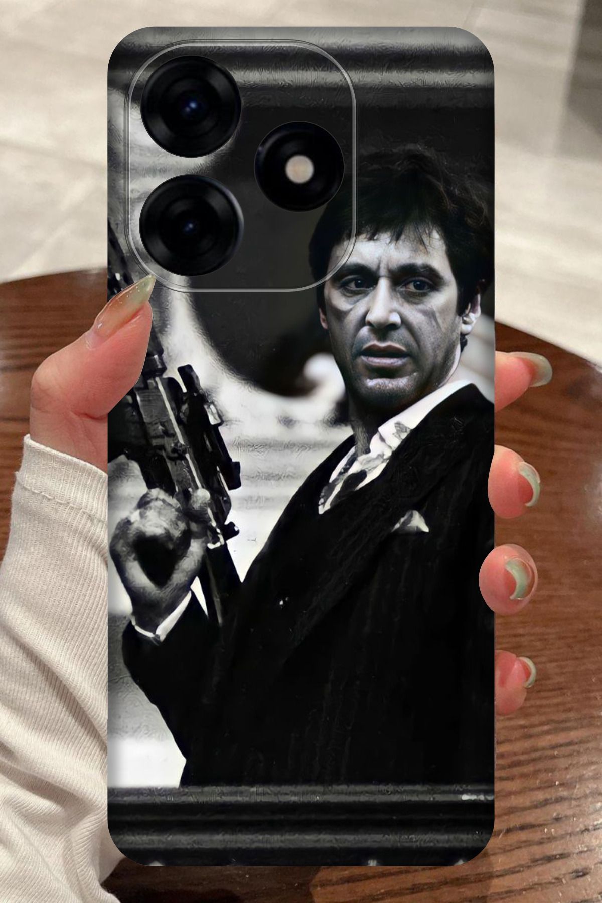 realme C63 Uyumlu Scarface Desenli Kamera Korumalı HD Baskılı Silikon Kılıf