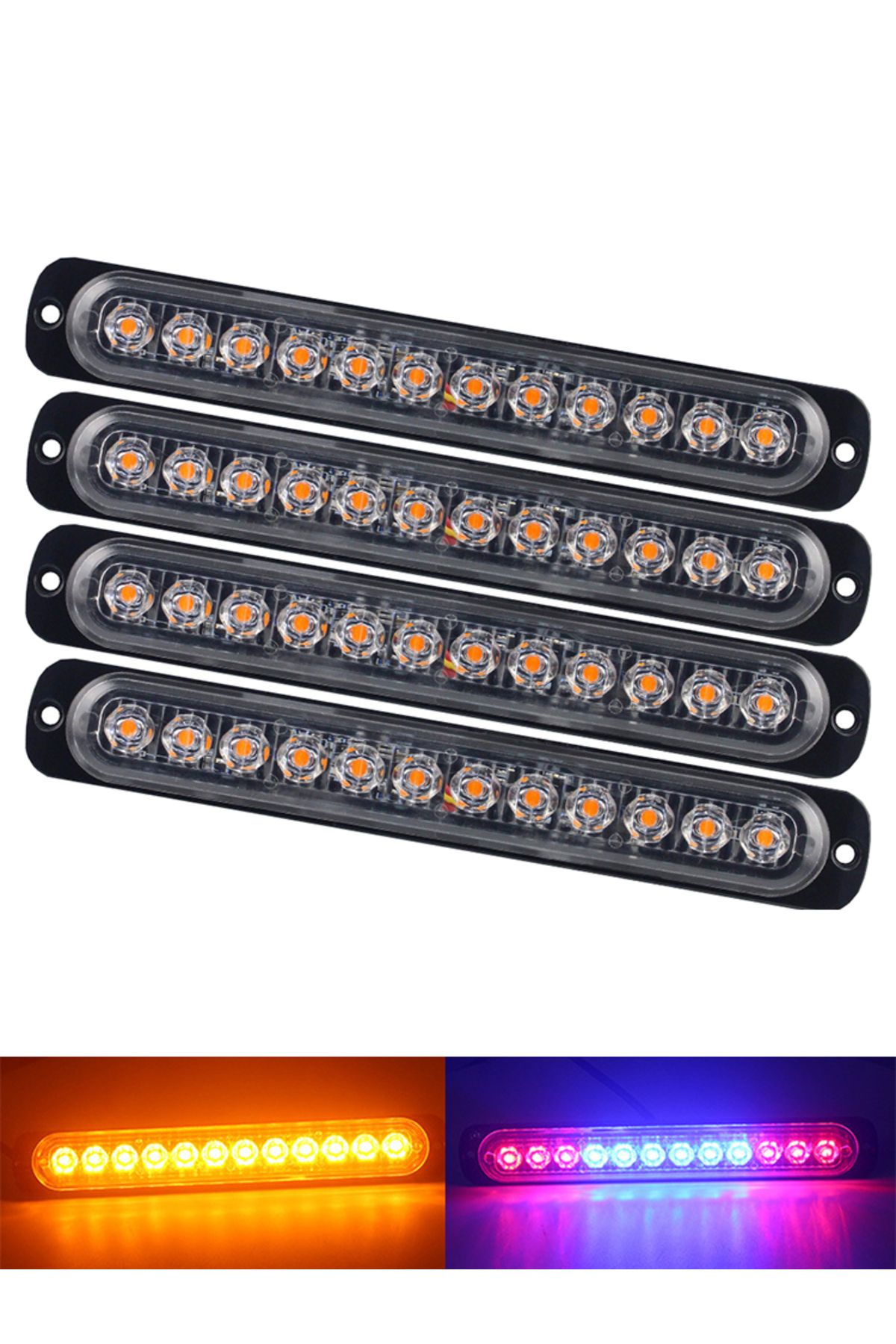 Choice-1x Stroboscopes Strobe 12 LED Flash Light Auto 12-24V Emergency Flashing Side Marker Light Bars C... 7