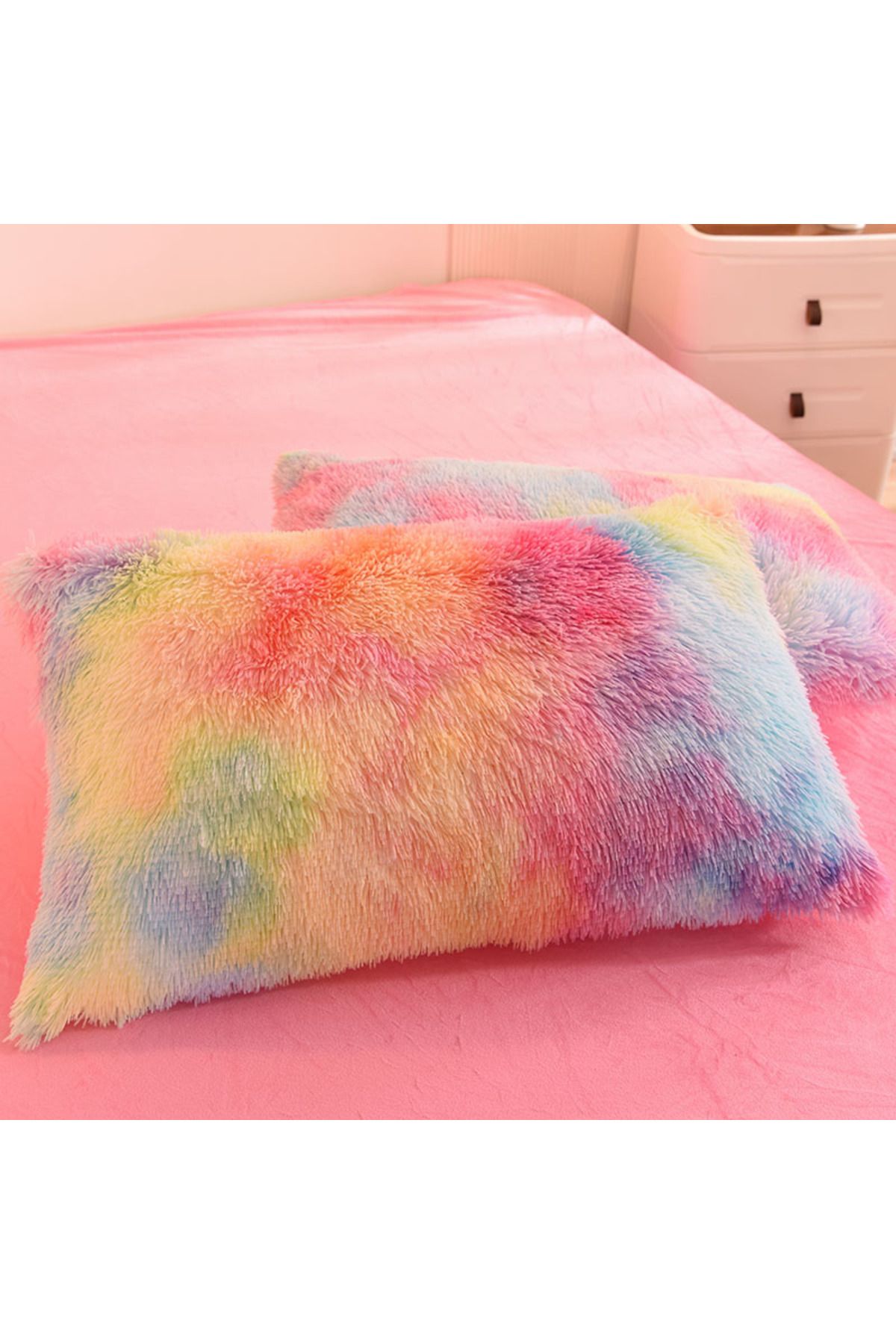 Choice-3Pcs Super Shaggy Coral Fleece Warm Cozy Princess Bedding Set Mink Velvet Duvet Cover Set Bed Com... 6