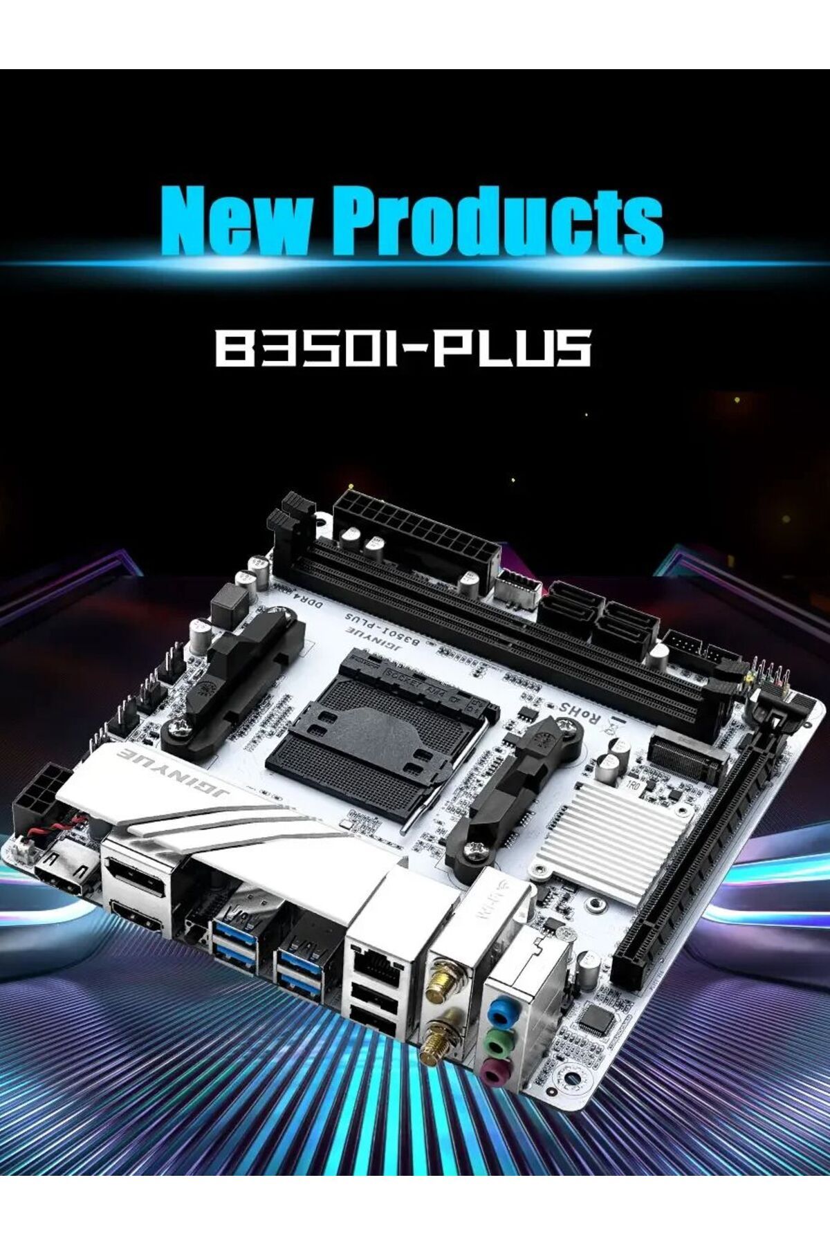 Choice-JGINYUE AMD AM4 ITX Motherboard supports Ryzen R3 R5 R7 R9 1/2/3/4/5 series CPU DDR4 RAM Desktop ... 7