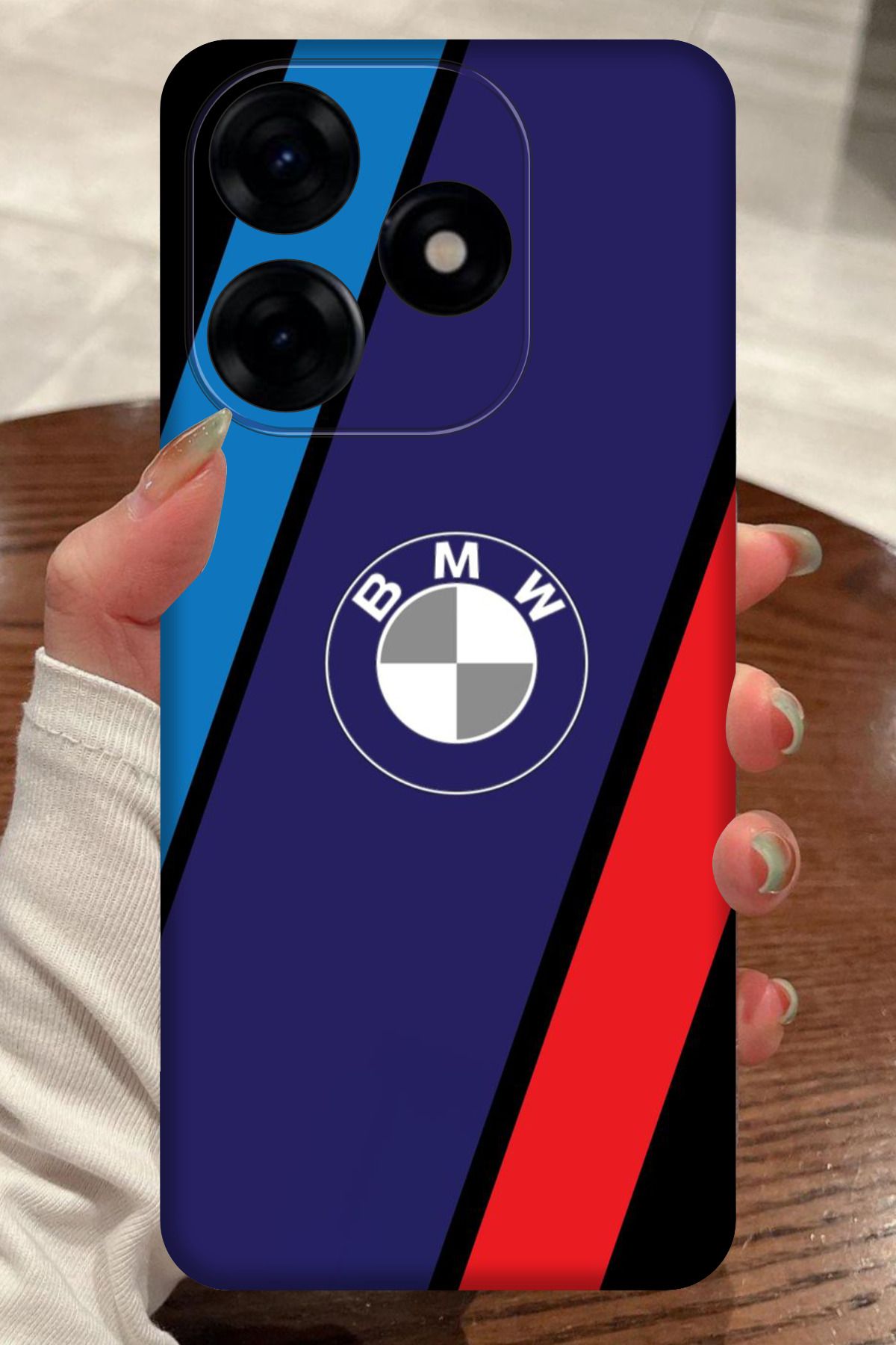 realme C63 Uyumlu BMW Logo Desenli Kamera Korumalı HD Baskılı Silikon Kılıf