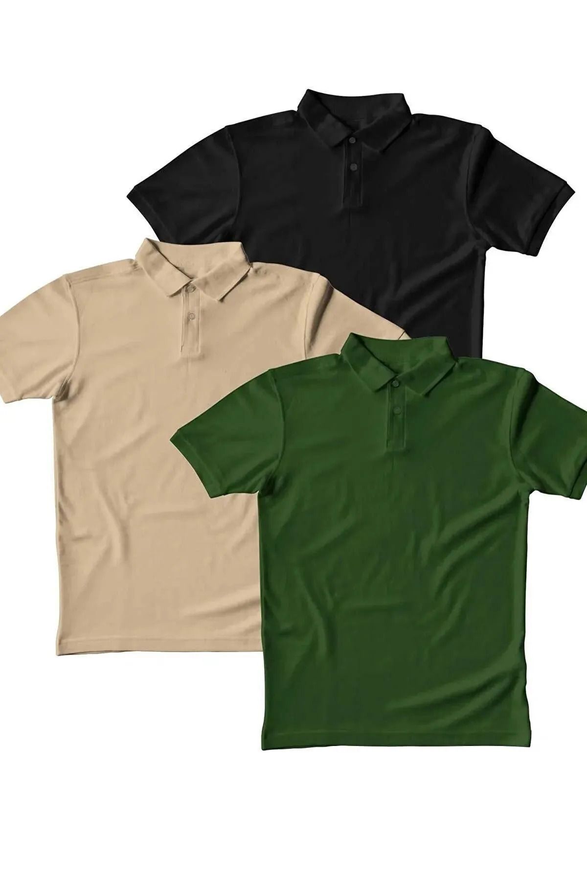 MASCO Polo Yaka Lakost 3lü Set Tshirt