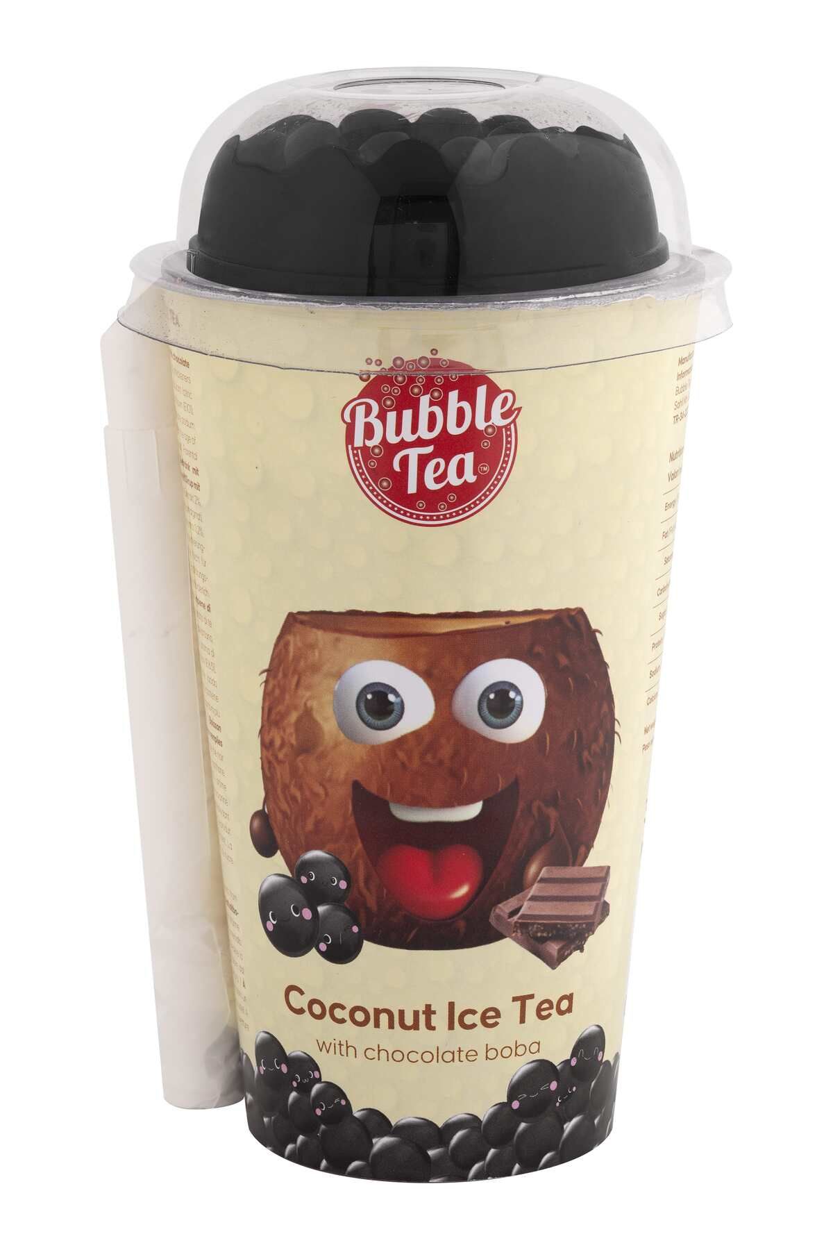 Bubble Tea | 350 ml Hindistan Cevizi Ve Yeşil Çay Aromalı Içecek Ile Çikolata Aromalı Boba