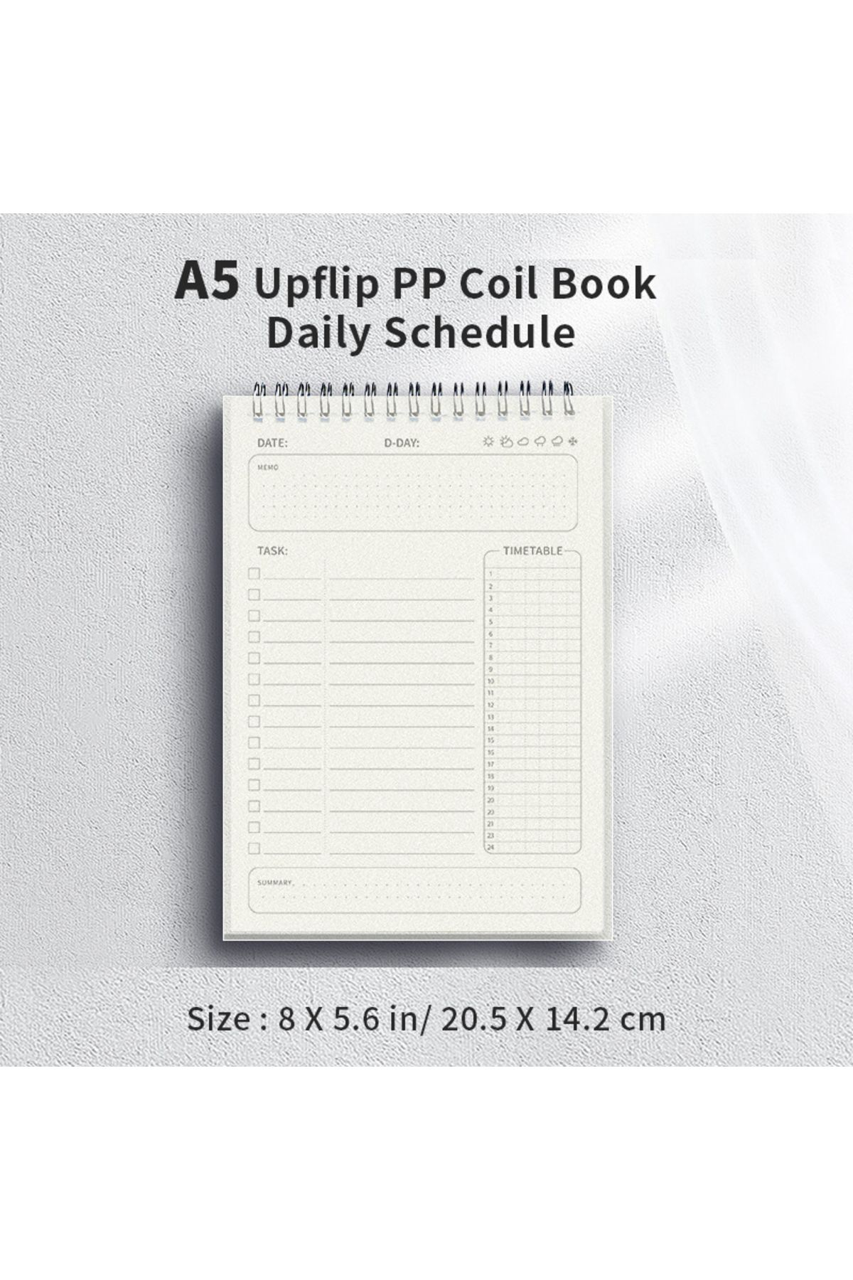 Choice-A5 1pc A5 A5 Planner Agenda Spiral Notebook Schedules Daily Plan To Do List Notepad 160 Pages Thick 1