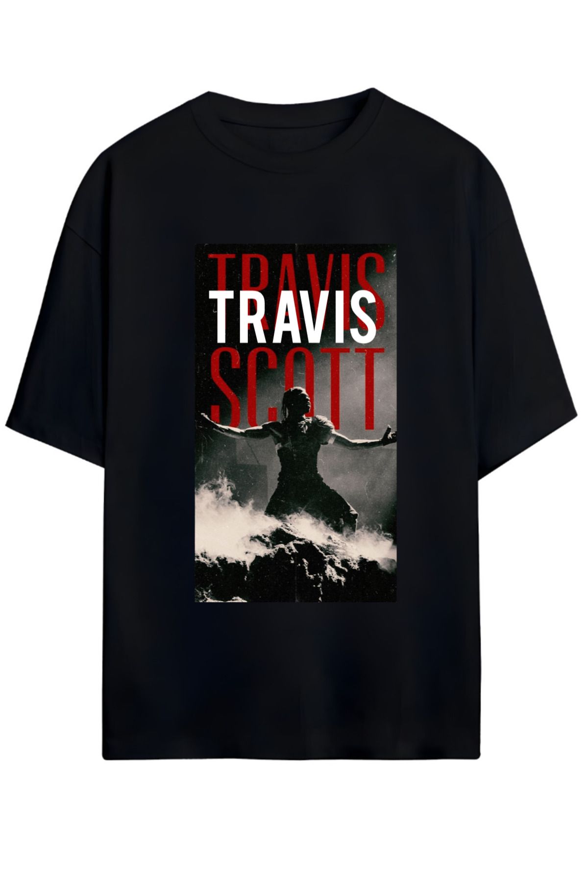 MAGORS TRAVIS SCOTT TASARIMLI UNISEX YENİ SEZON OVERSIZE PAMUKLU  T-SHIRT