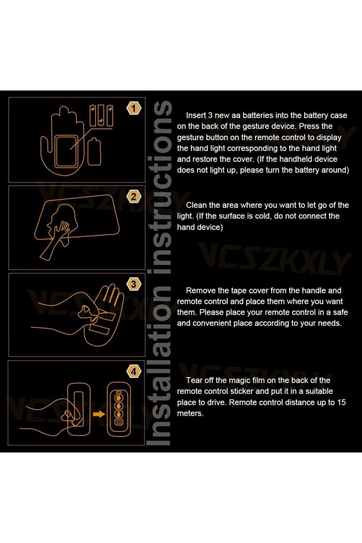 Choice-4 Gesture Hand LED Indicator for Car Rear Window Middle Finger, with Remote 3