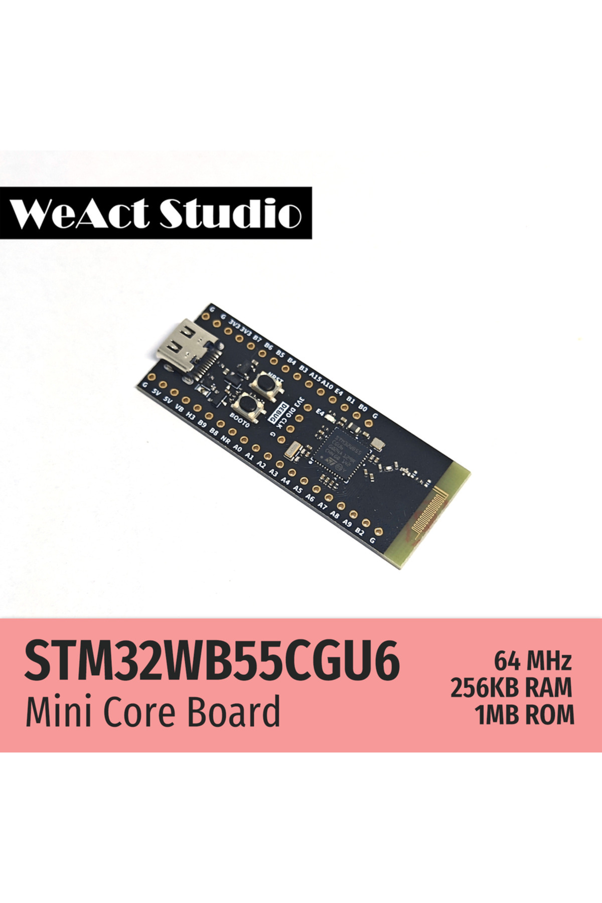 Choice1-WeAct STM32WB55CGU6 STM32WB55 STM32WB STM32WB55CG BLE-5.4 802.15.4 Zigbee Thread Matter USB AES-2... 3