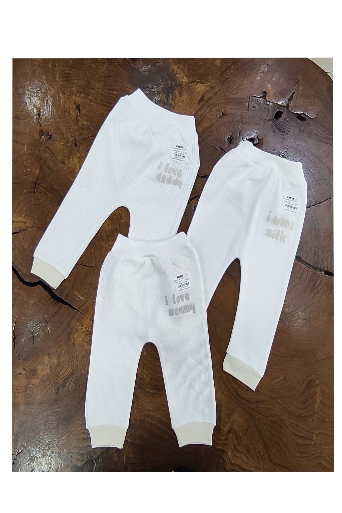 Kindo Baby Bebek pantolon  pijama 3 lü set 3/6/9 ay