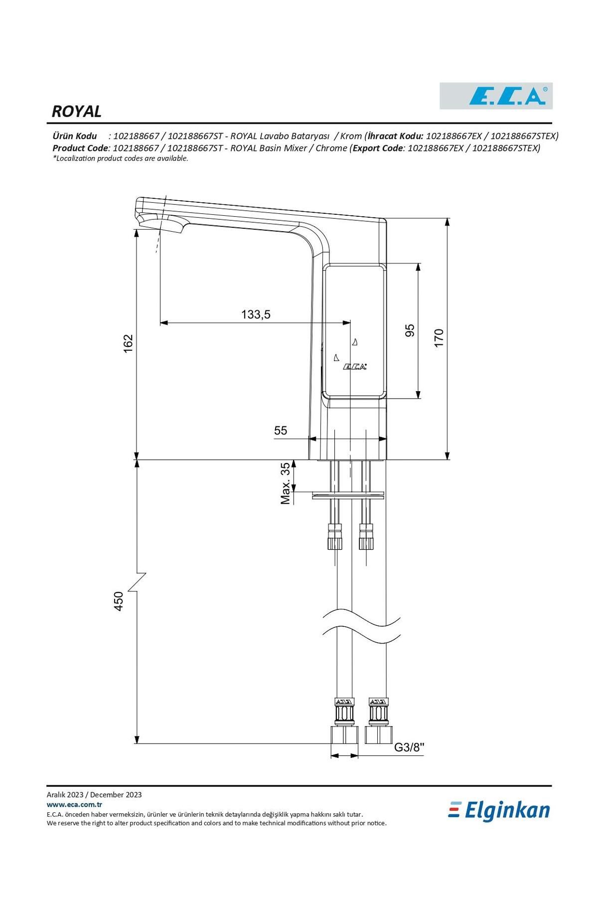 Eca-Royal Basin Faucet 102188667 2