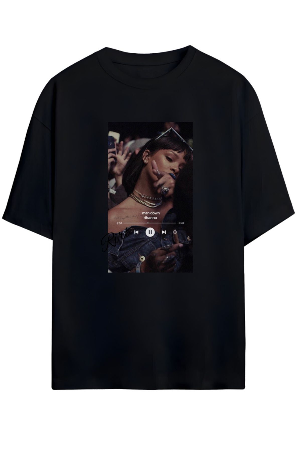 MAGORS RIHANNA TASARIMLI UNISEX YENİ SEZON OVERSIZE PAMUKLU  T-SHIRT