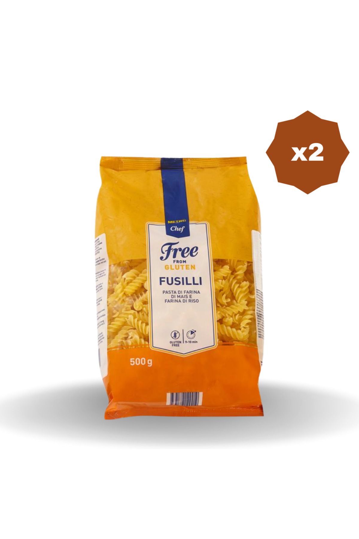 Metro Chef GLUTENSİZ MAKARNA FUSILI 500 GR - (2 ADET)