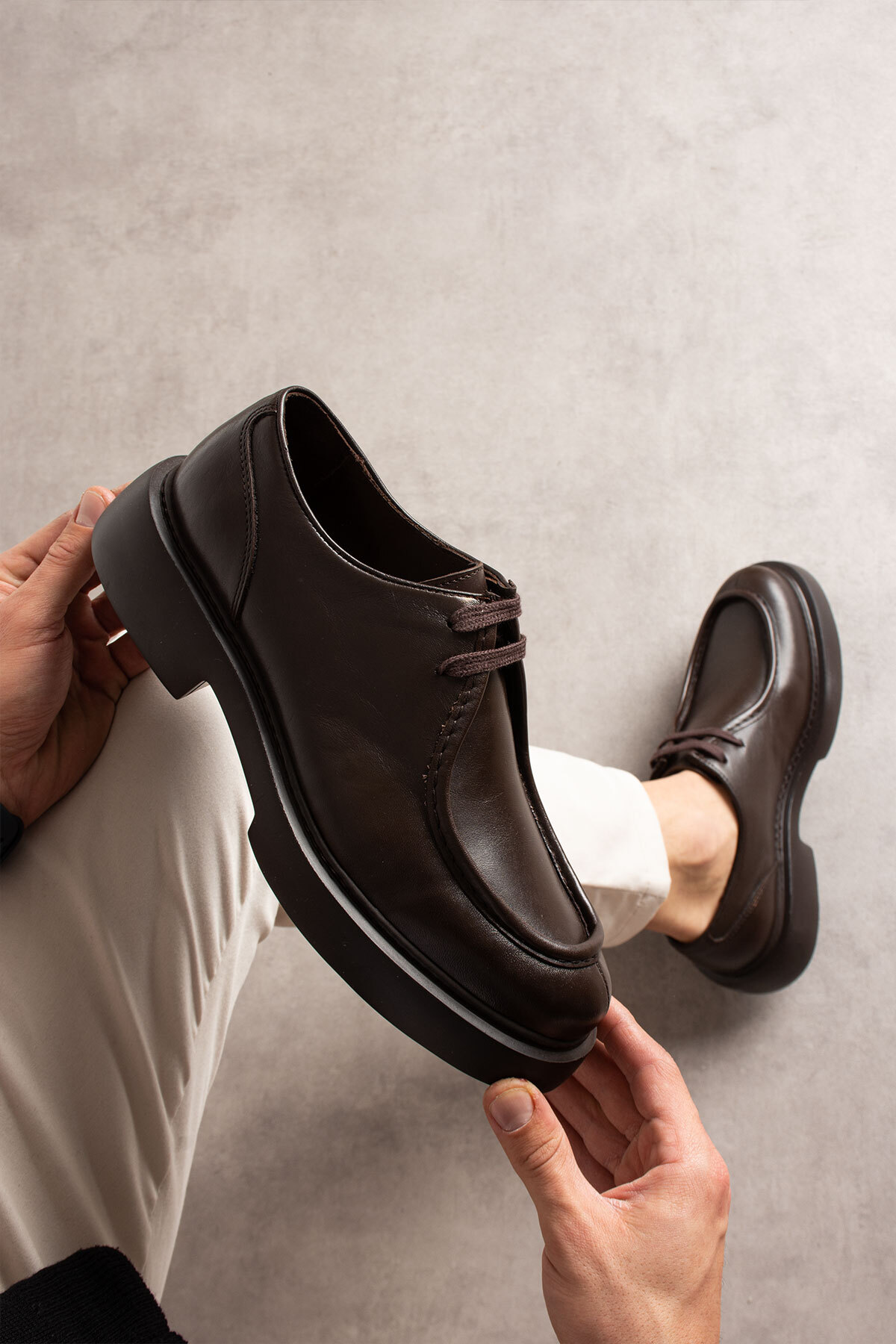 Alba  Hakiki Deri El İşçiliği Erkek Ayakkabı - Görsel 2