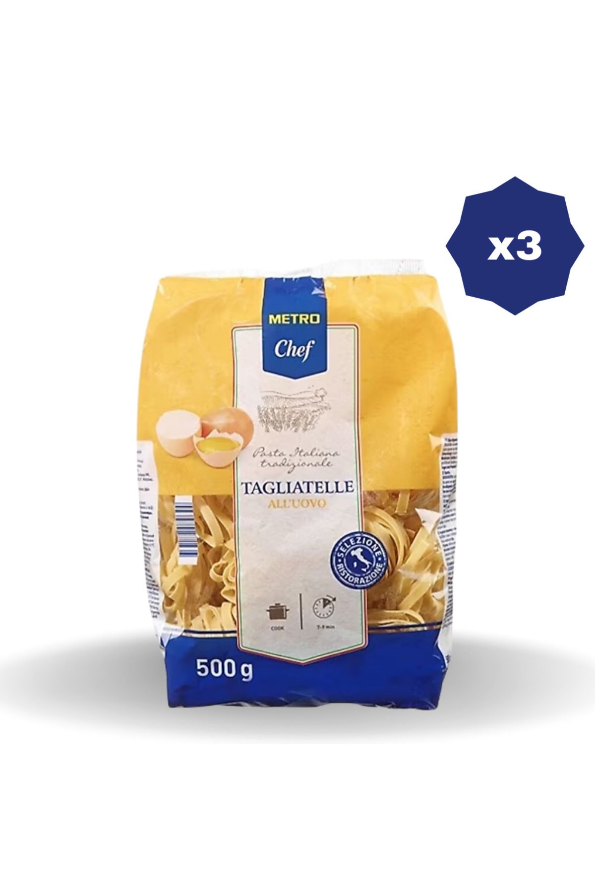 Metro Chef TAGLIATELLE MAKARNA 500 GR - (3 ADET)