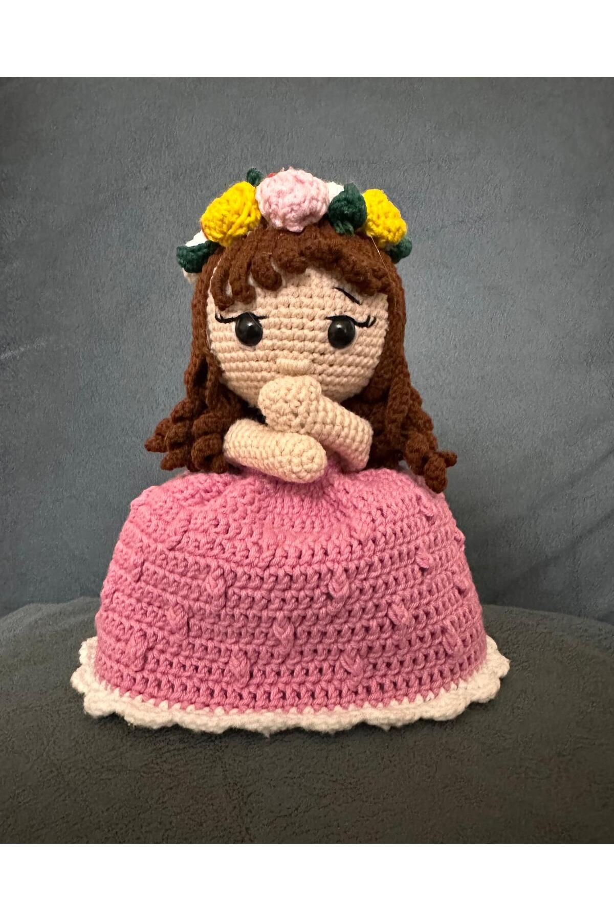 ZUĞA TAKI El Yapımı Amigurumi, Organik, Sevgililer Günü Özel, Hediye, 2 Taraflı, Pembe Oyuncak Bebek