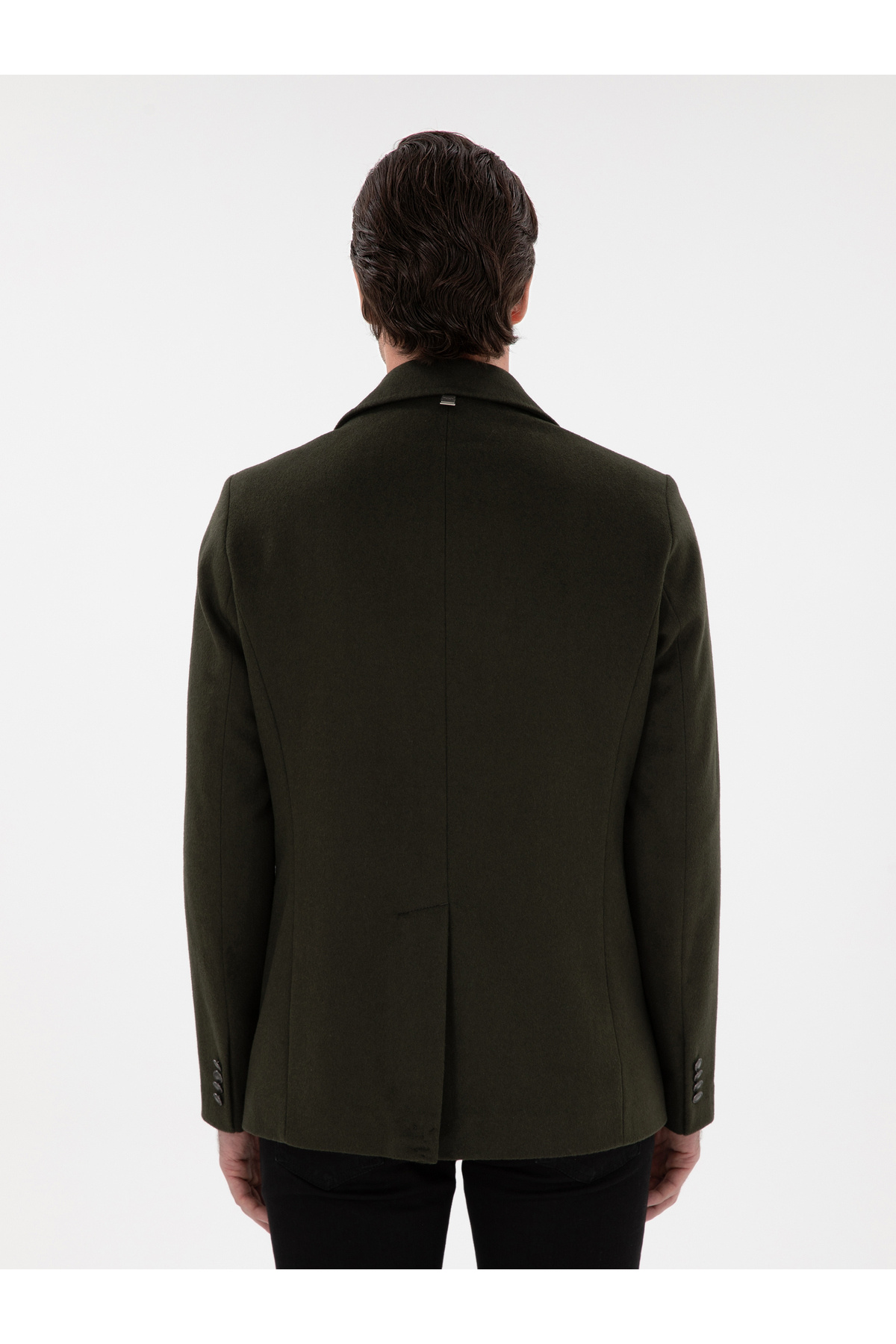 Cacharel  Haki Slim Fit Kaşe Kaban 50293483-VR027 - Görsel 5