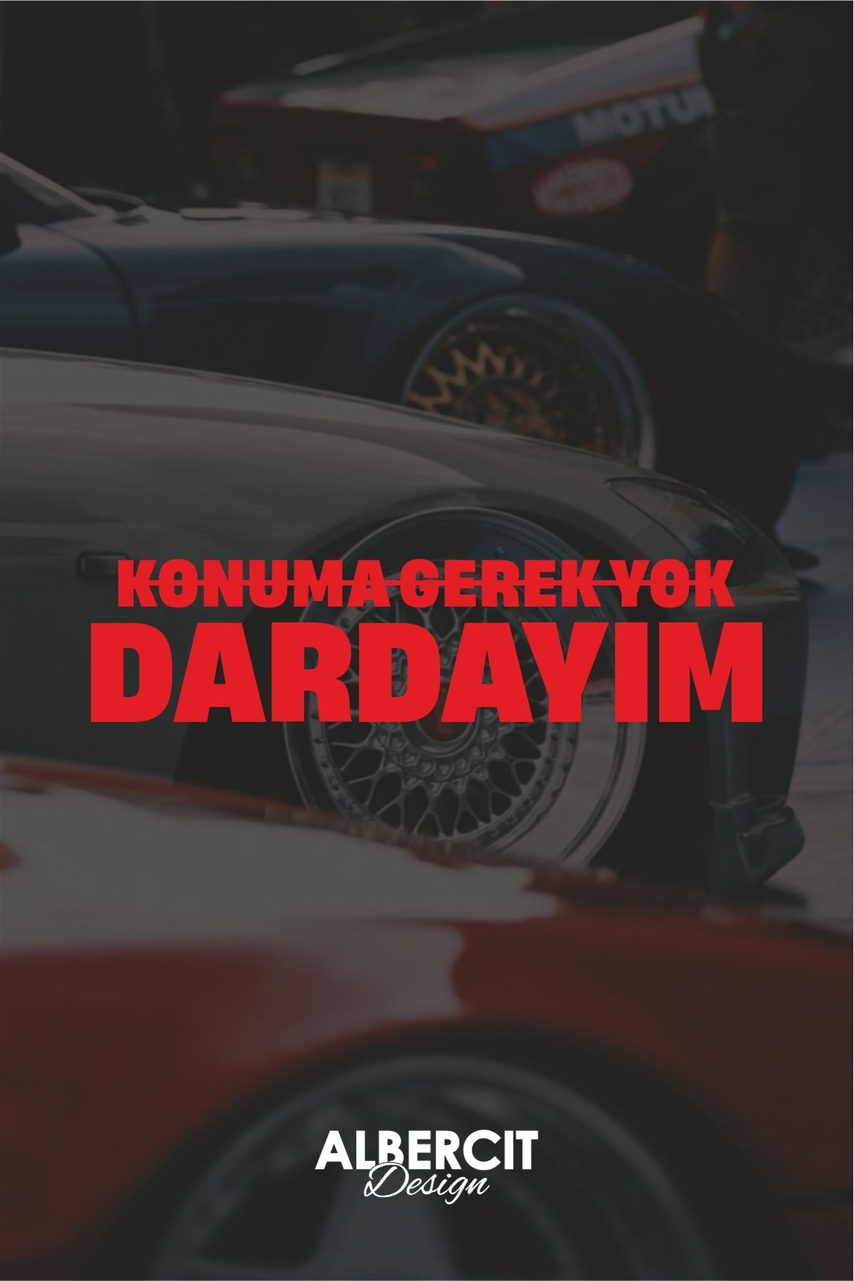 ZarDünya Konuma Gerek Yok Dardayım JDM Araba-Motosiklet Cam Etiket Sticker 24x6cm