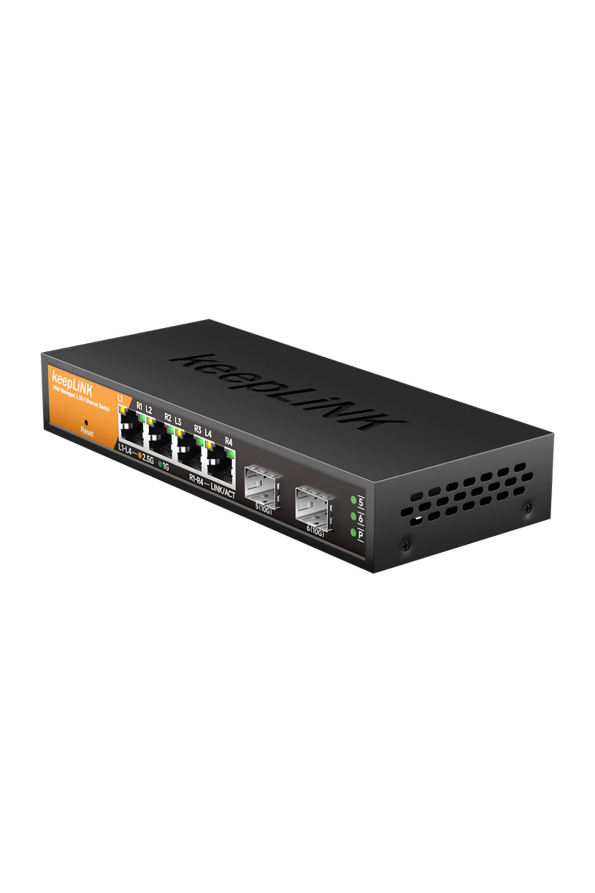 Choice-Switch With Eu Plug Keeplink 6-port Multi-gigabit Managed Switch With 4-2.5gb Rj45 And 2-10g Sfp 5