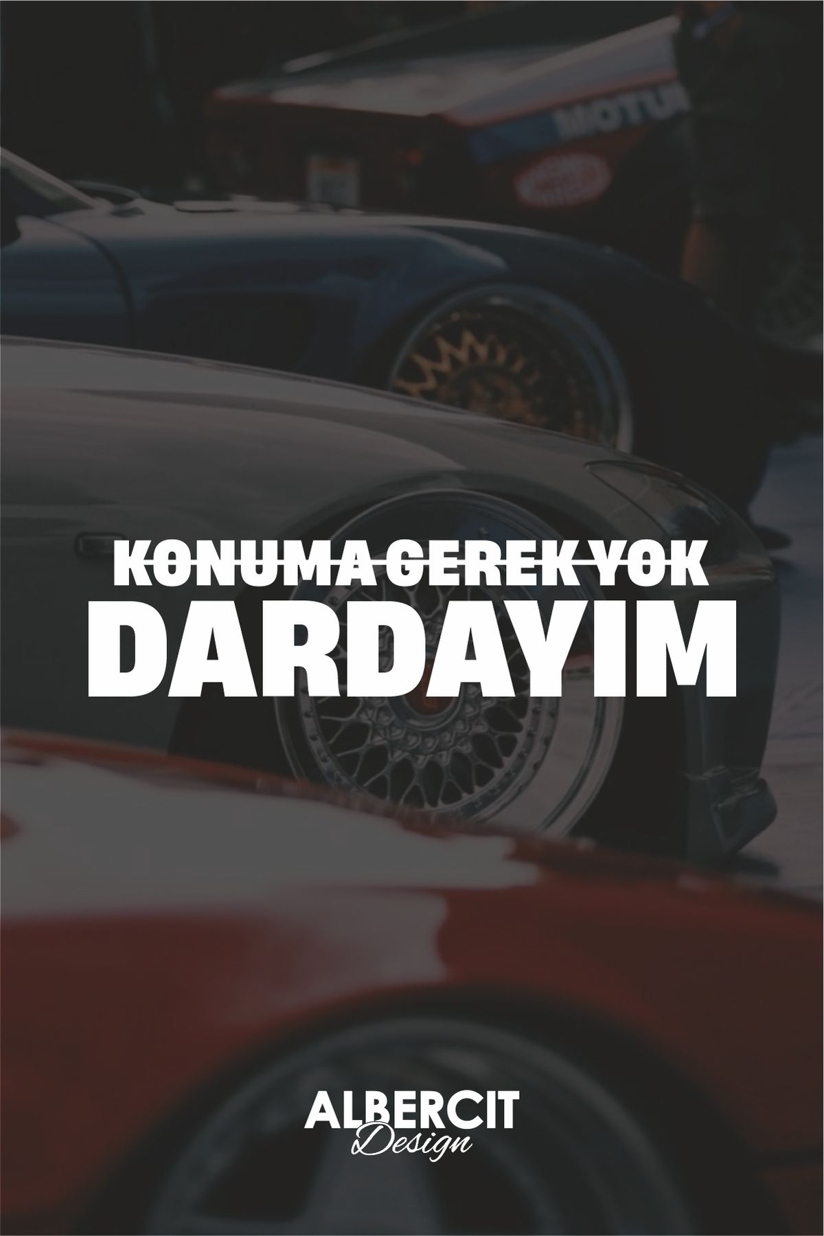 ZarDünya Konuma Gerek Yok Dardayım JDM Araba-Motosiklet Cam Etiket Sticker 24x6cm