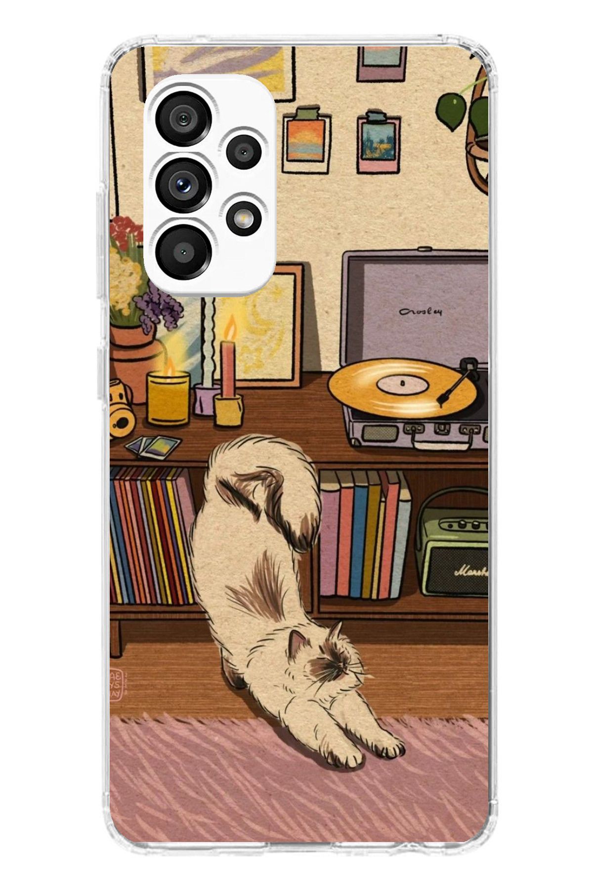 TechTree SAMSUNG Galaxy A23 Uyumlu Nostaljik Köpek Tasarımlı Şeffaf Silikon Kılıf