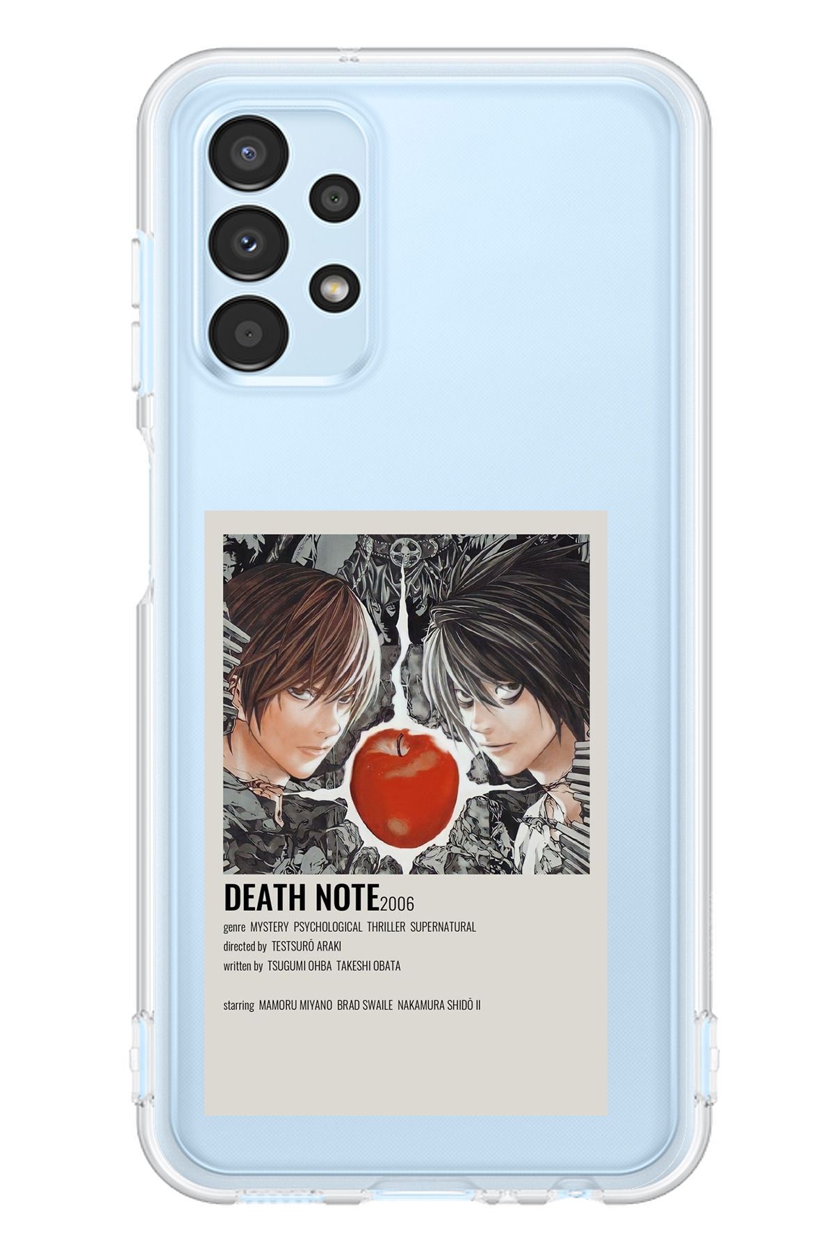 TechTree SAMSUNG Galaxy A13 Uyumlu Death Note Poster Tasarımlı Şeffaf Silikon Kılıf